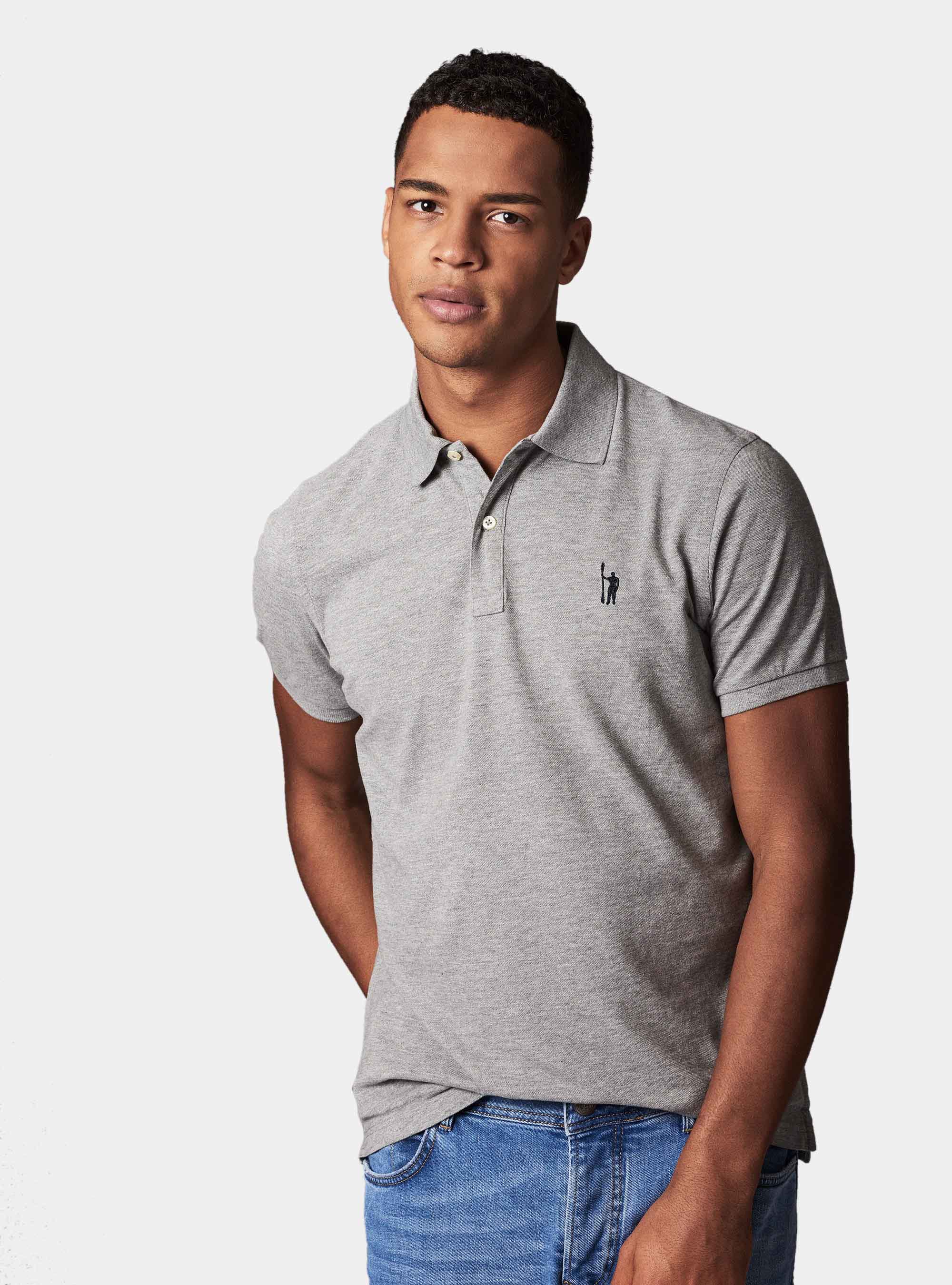 Basic piquet polo, GREY