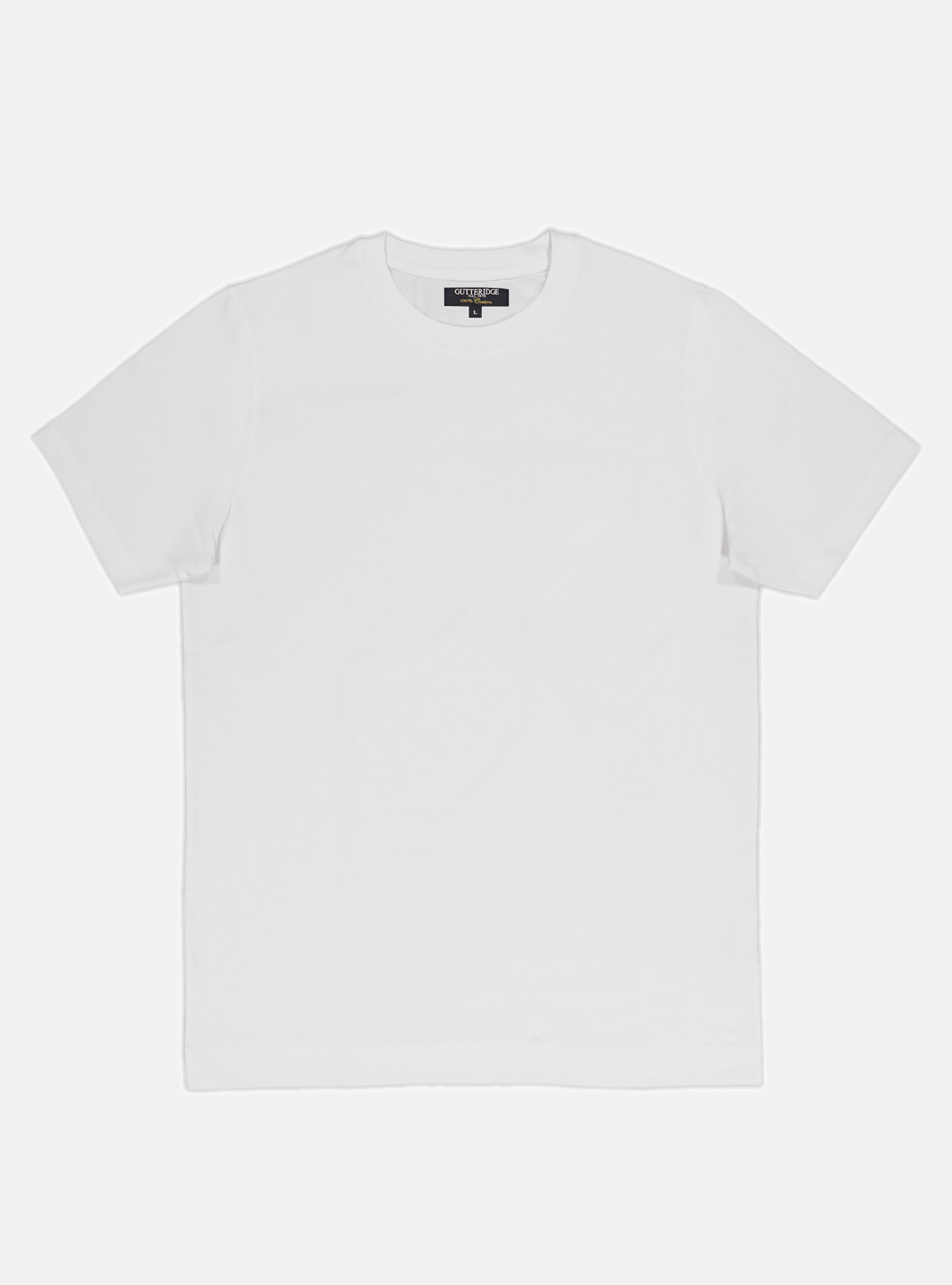 Camiseta de media manga de algod&oacute;n, BLANCO
