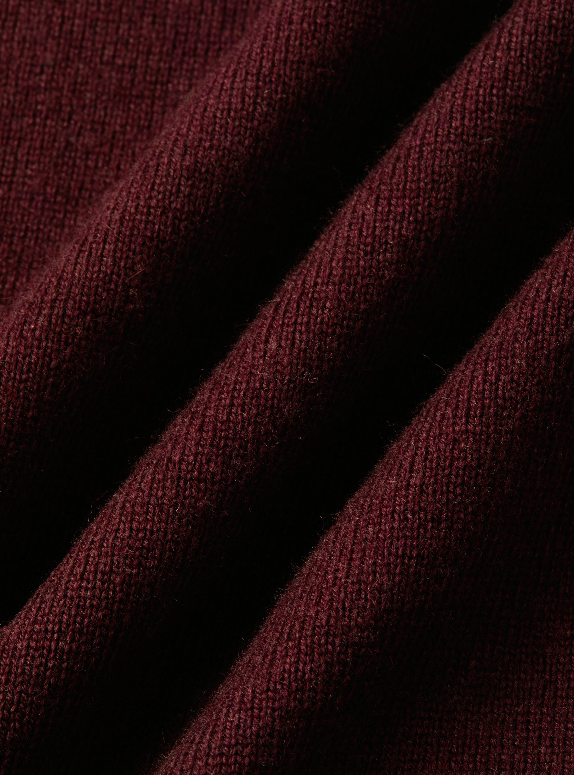Wool and cashmere blend crewneck sweater, BORDEAUX