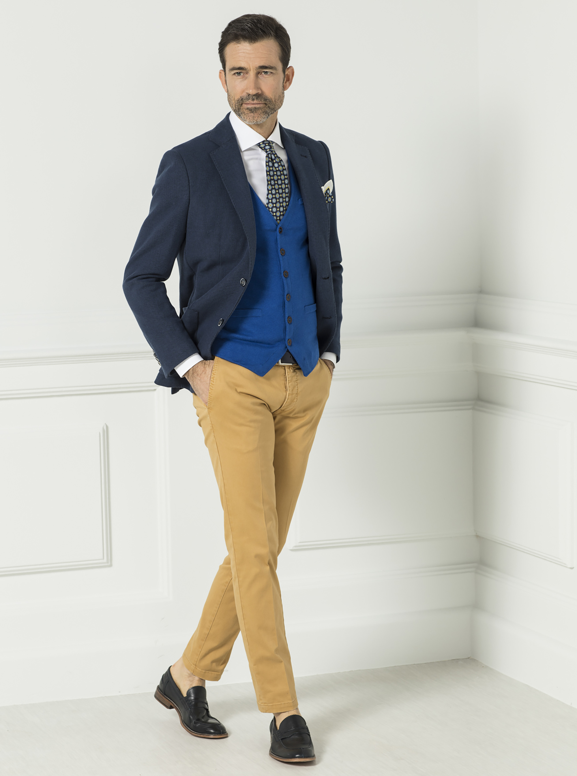 Camicia collo francese in cotone fil a fil, BIANCO