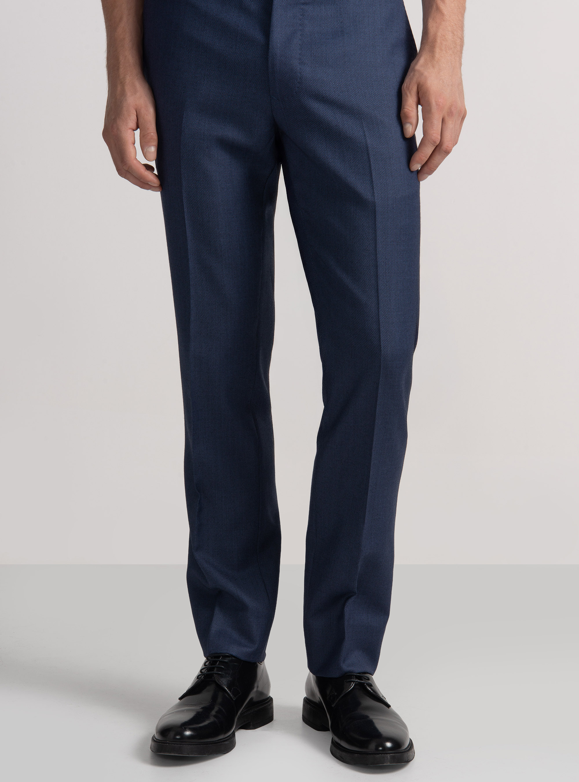 Partridge eye wool suit trousers Vitale Barberis Canonico, INK