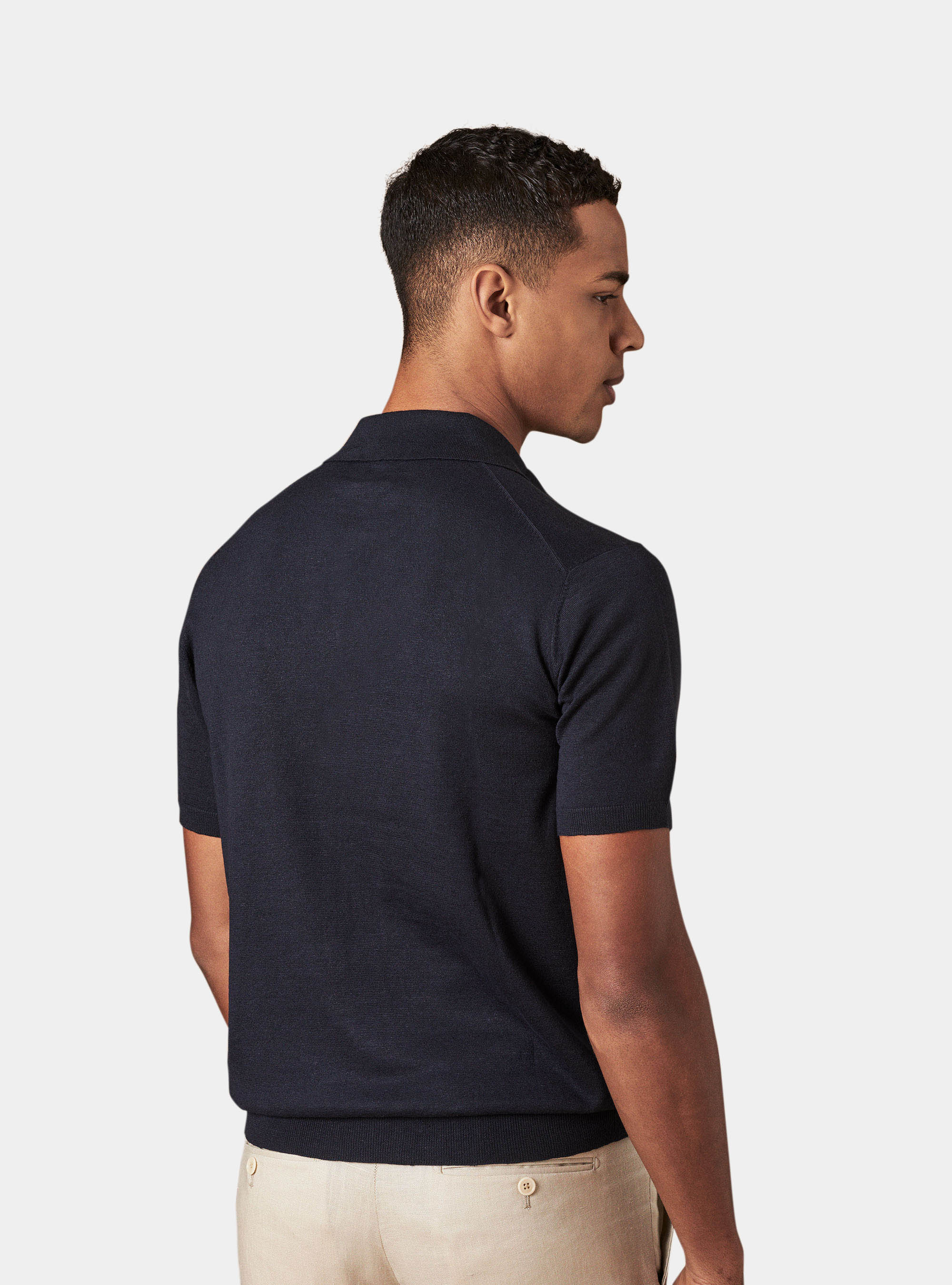 Jersey polo slim fit, AZUL MARINO
