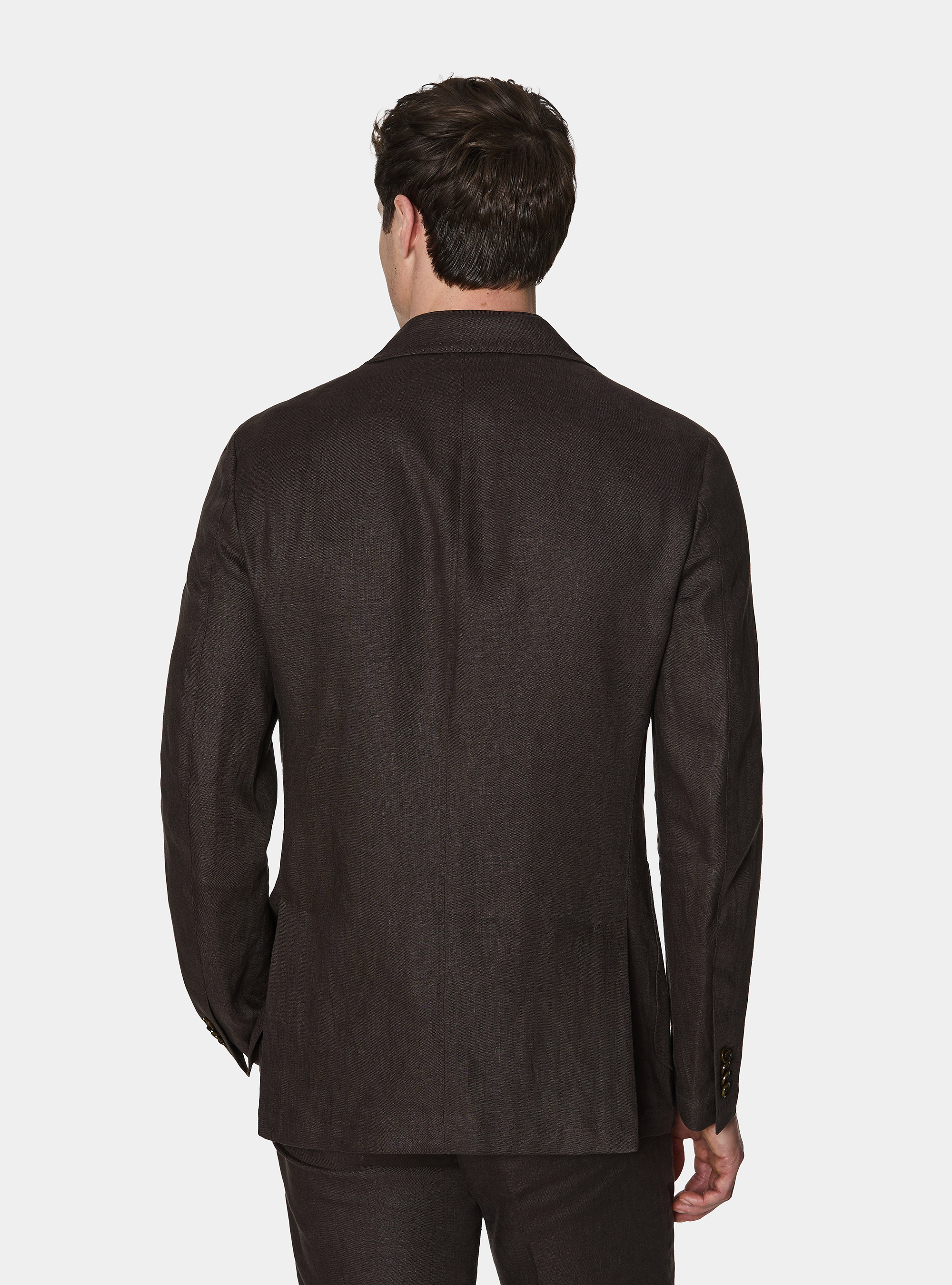 Veste de costume en pur lin, MARRON