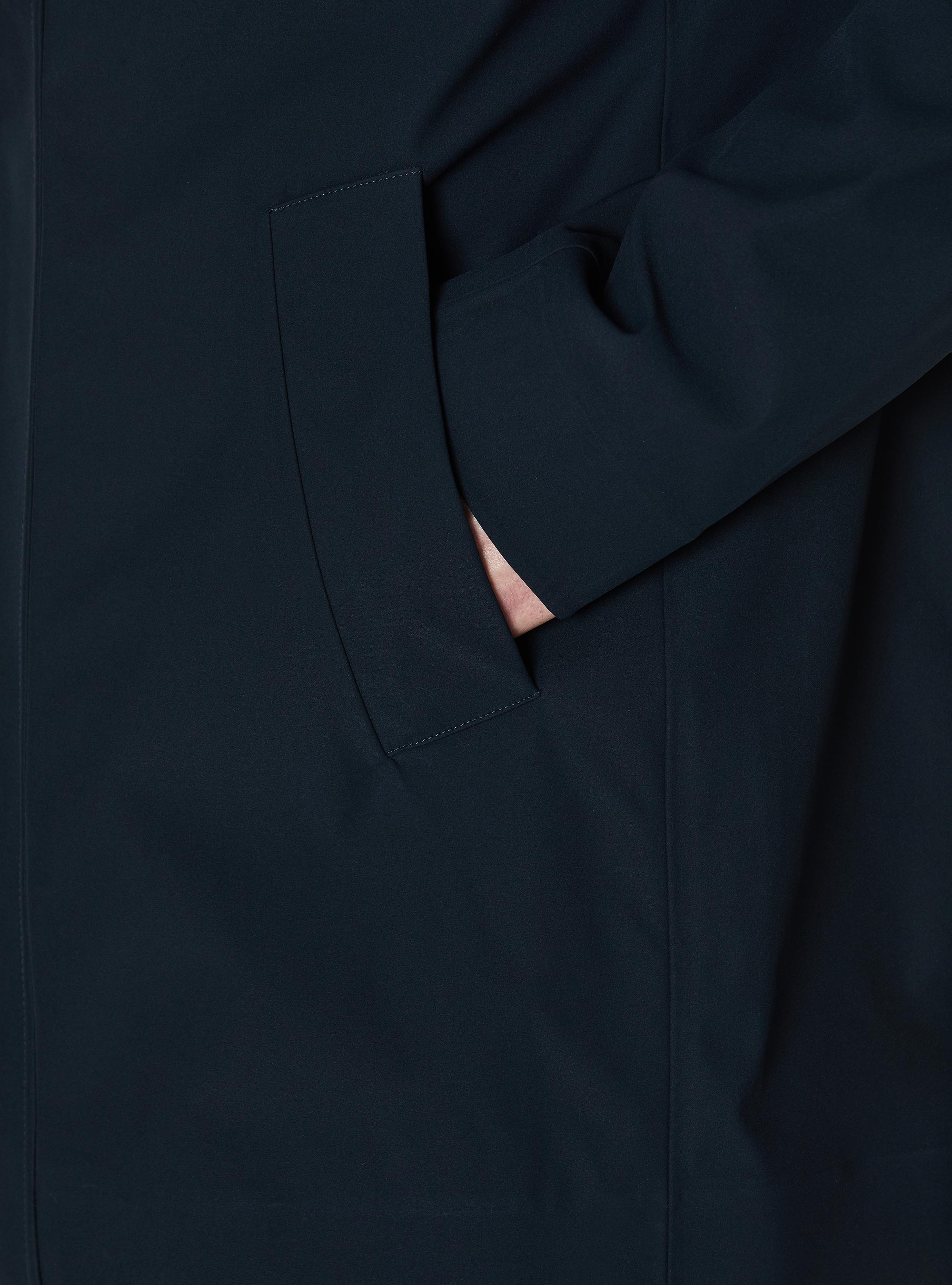 Blouson long GT01 en tissu technique, BLEU MARINE