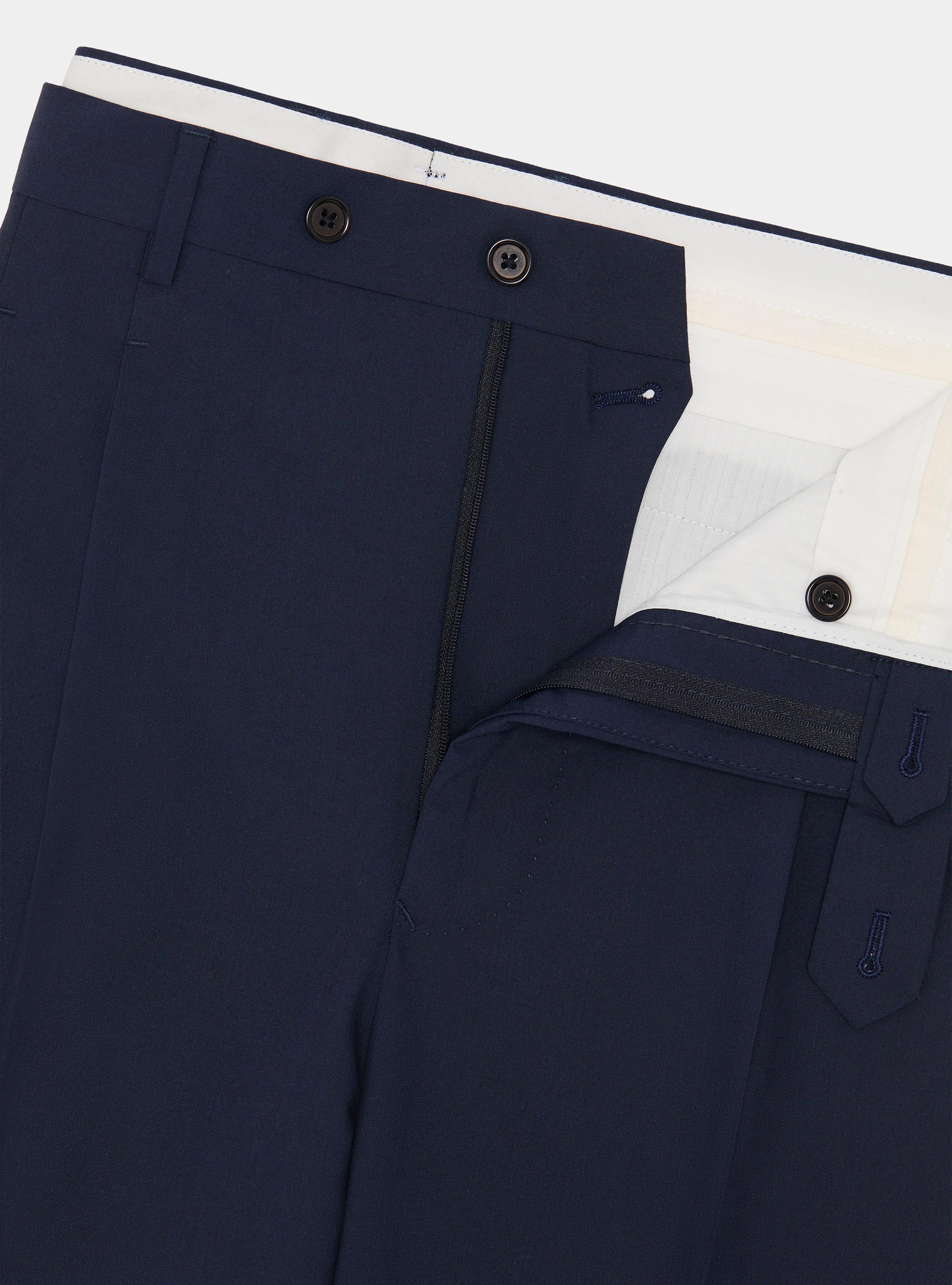 Pantaloni classici con pince, BLU NAVY