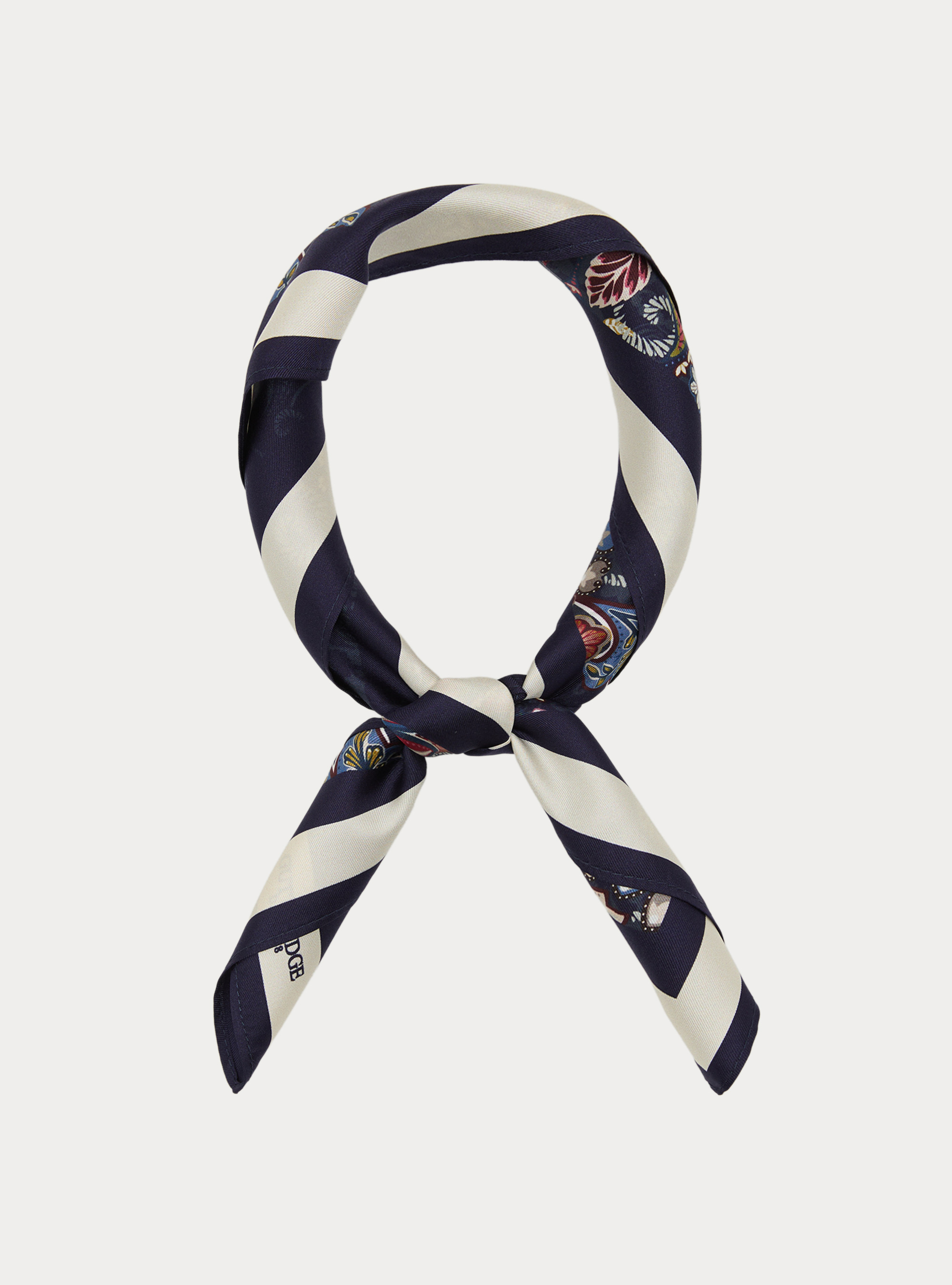 Seidentuch mit Blumenmuster, NAVY 0218C