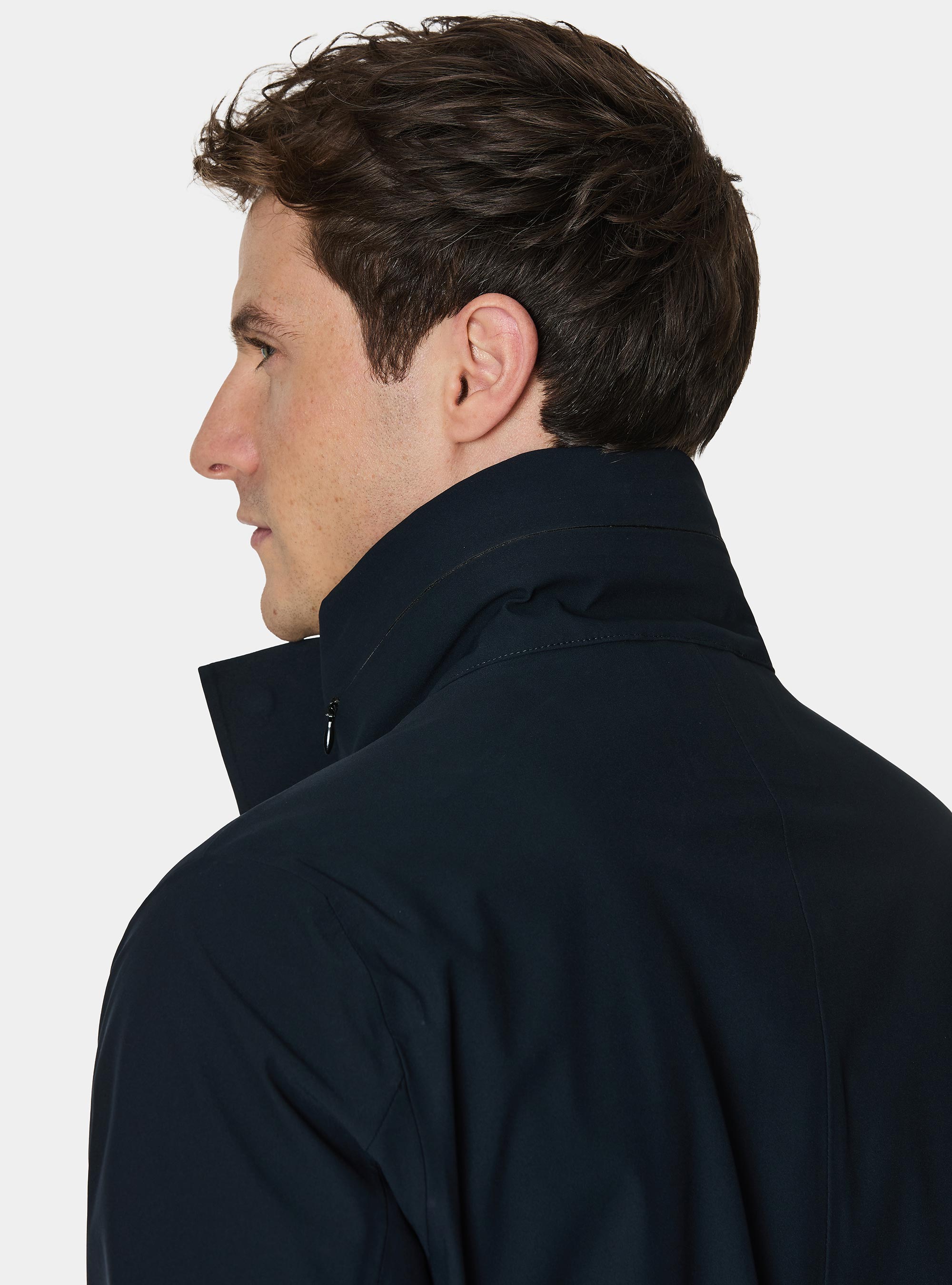 Blouson long GT01 en tissu technique, BLEU MARINE