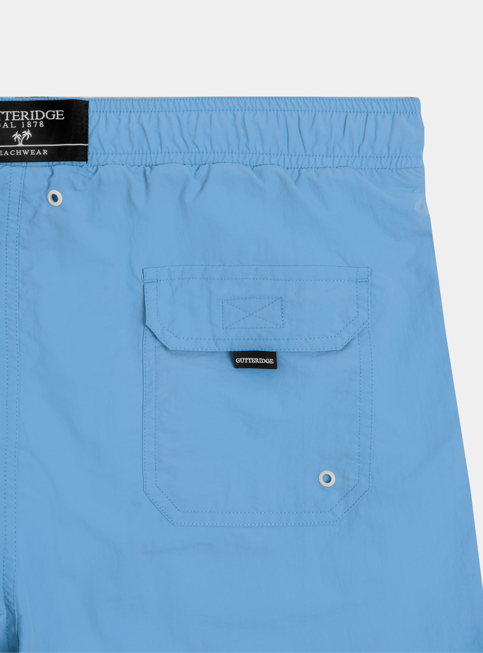 Costume da bagno basico tinta unita, AZZURRO