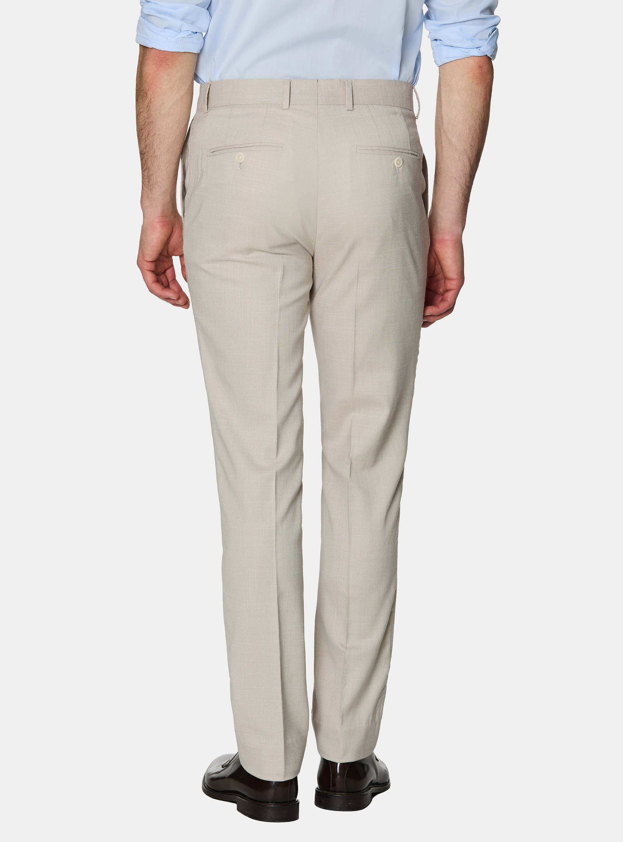 Hopsack suit trousers, SAND