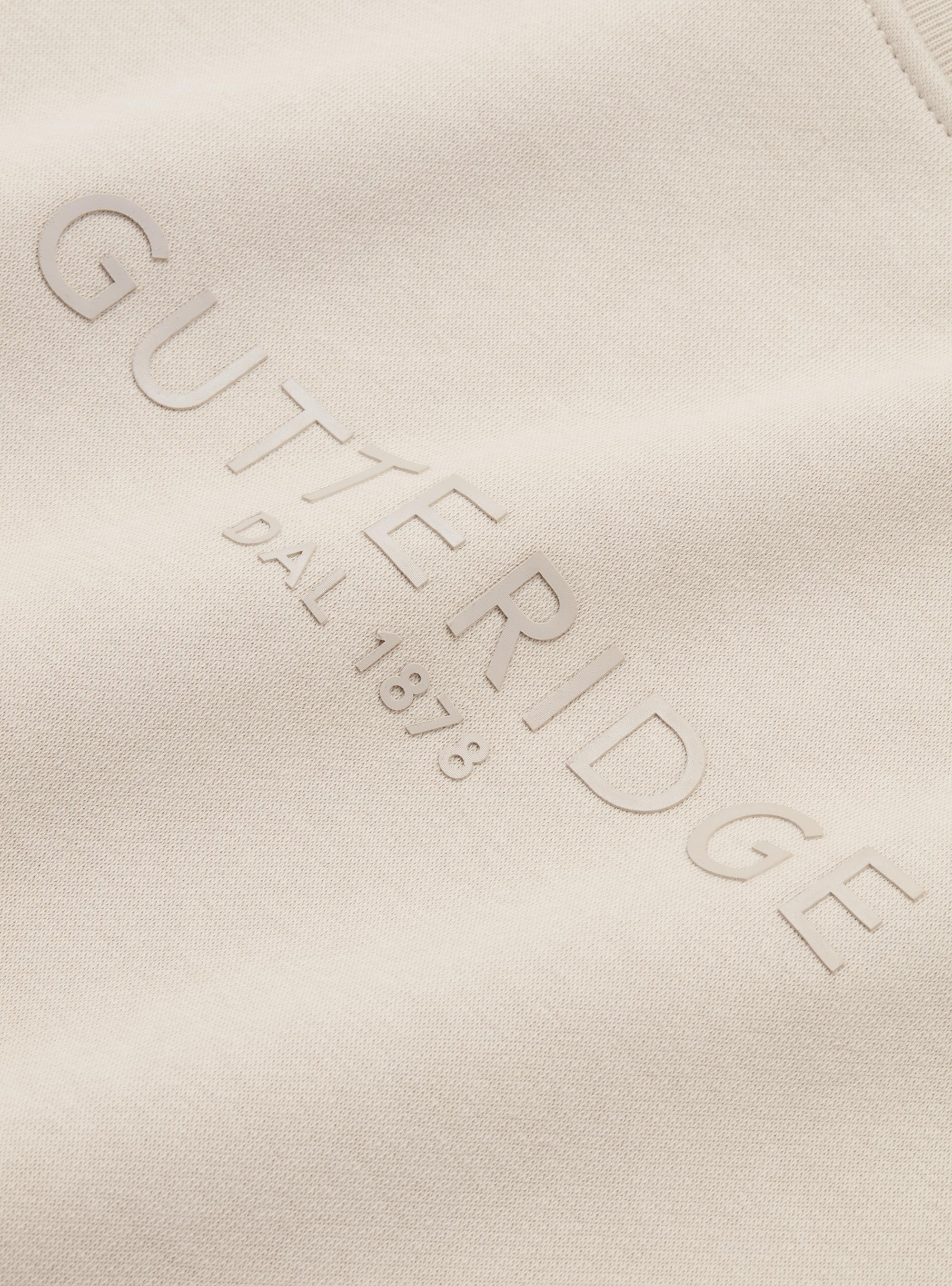 Sweatshirt &agrave; col rond avec logo, &Atilde; CRU
