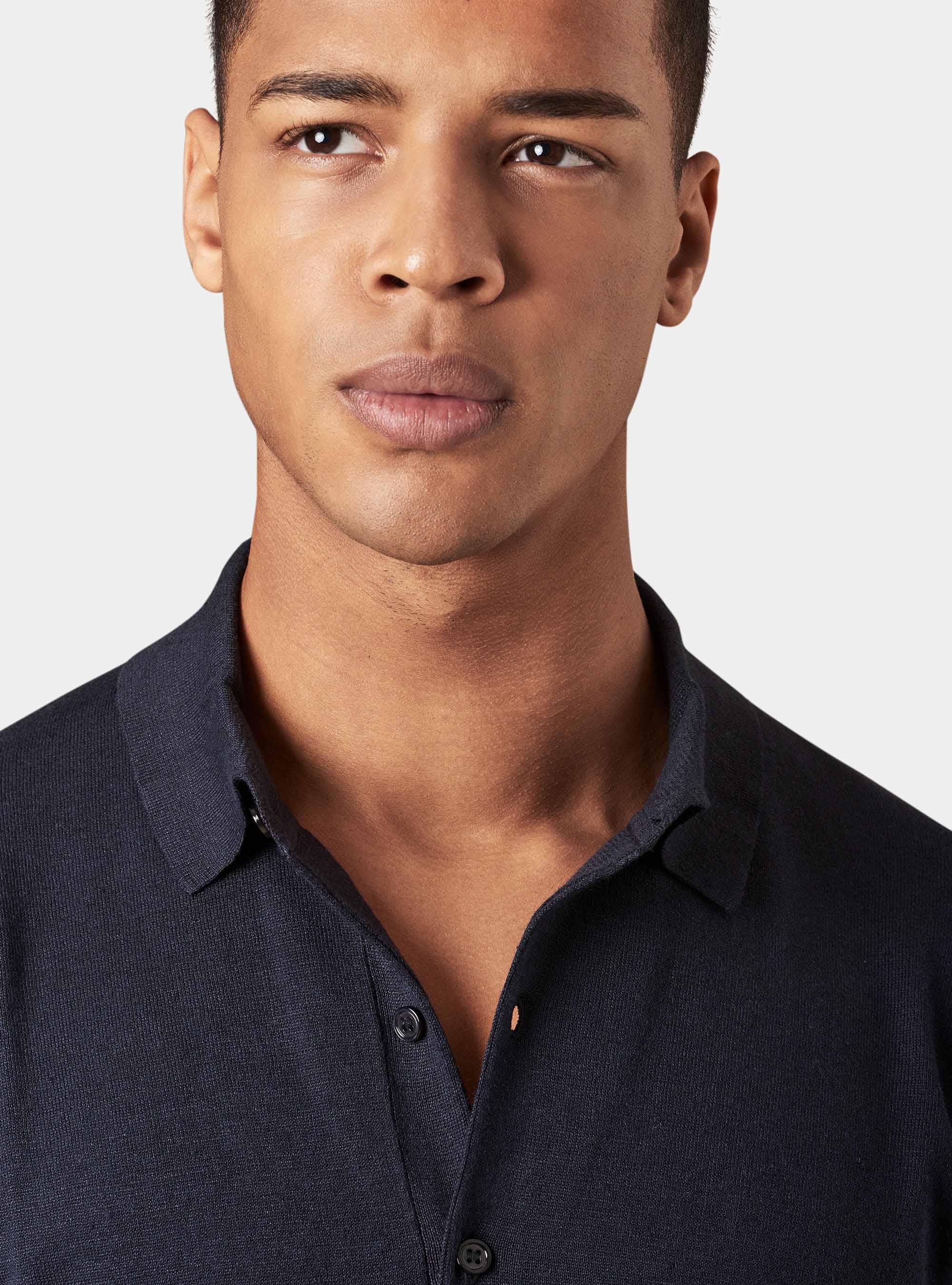 Jersey polo slim fit, AZUL MARINO