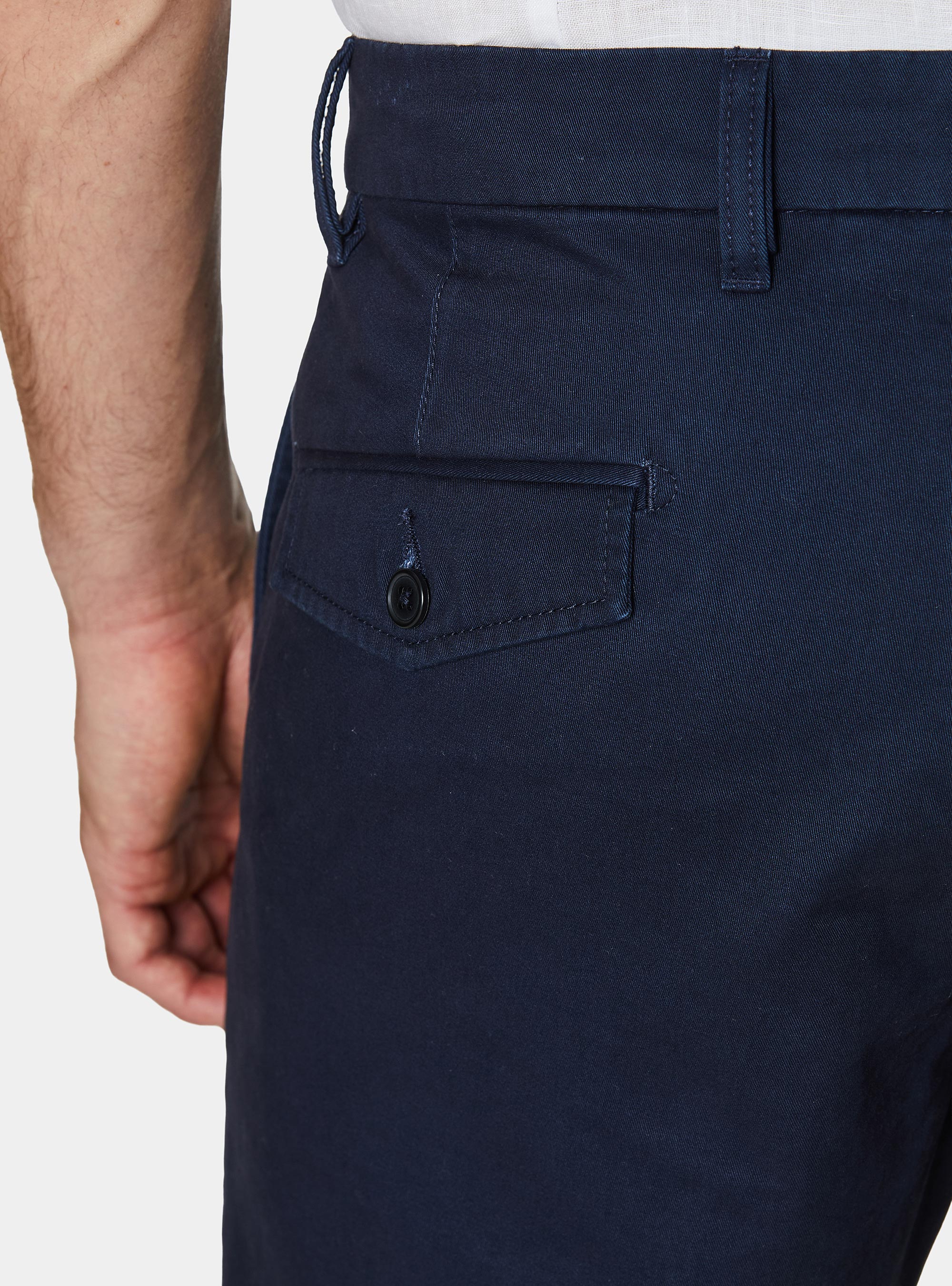 Bermuda chino in twill di cotone, BLU NAVY