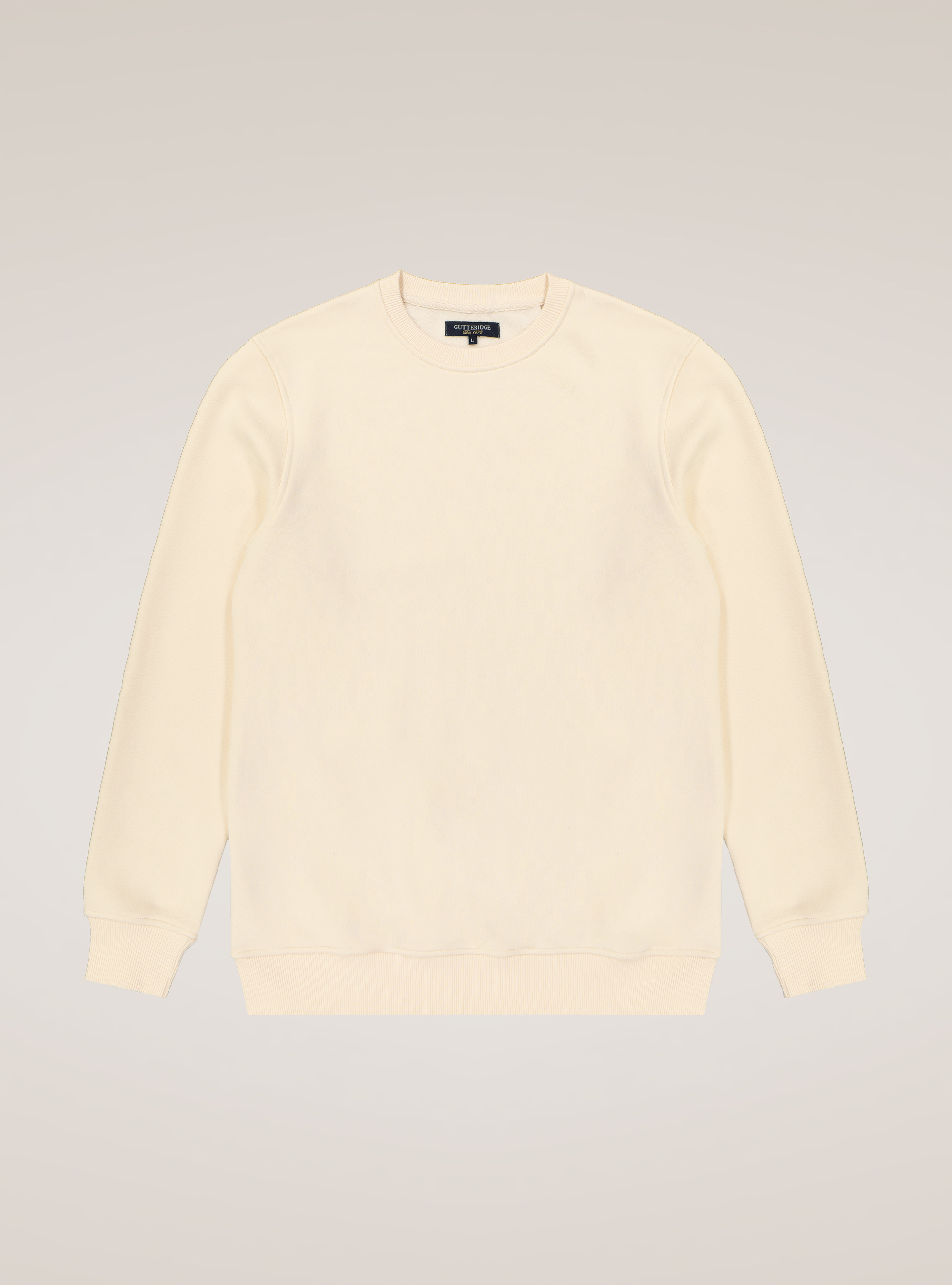 Cotton blend crew neck sweatshirt, OFF-WHITE