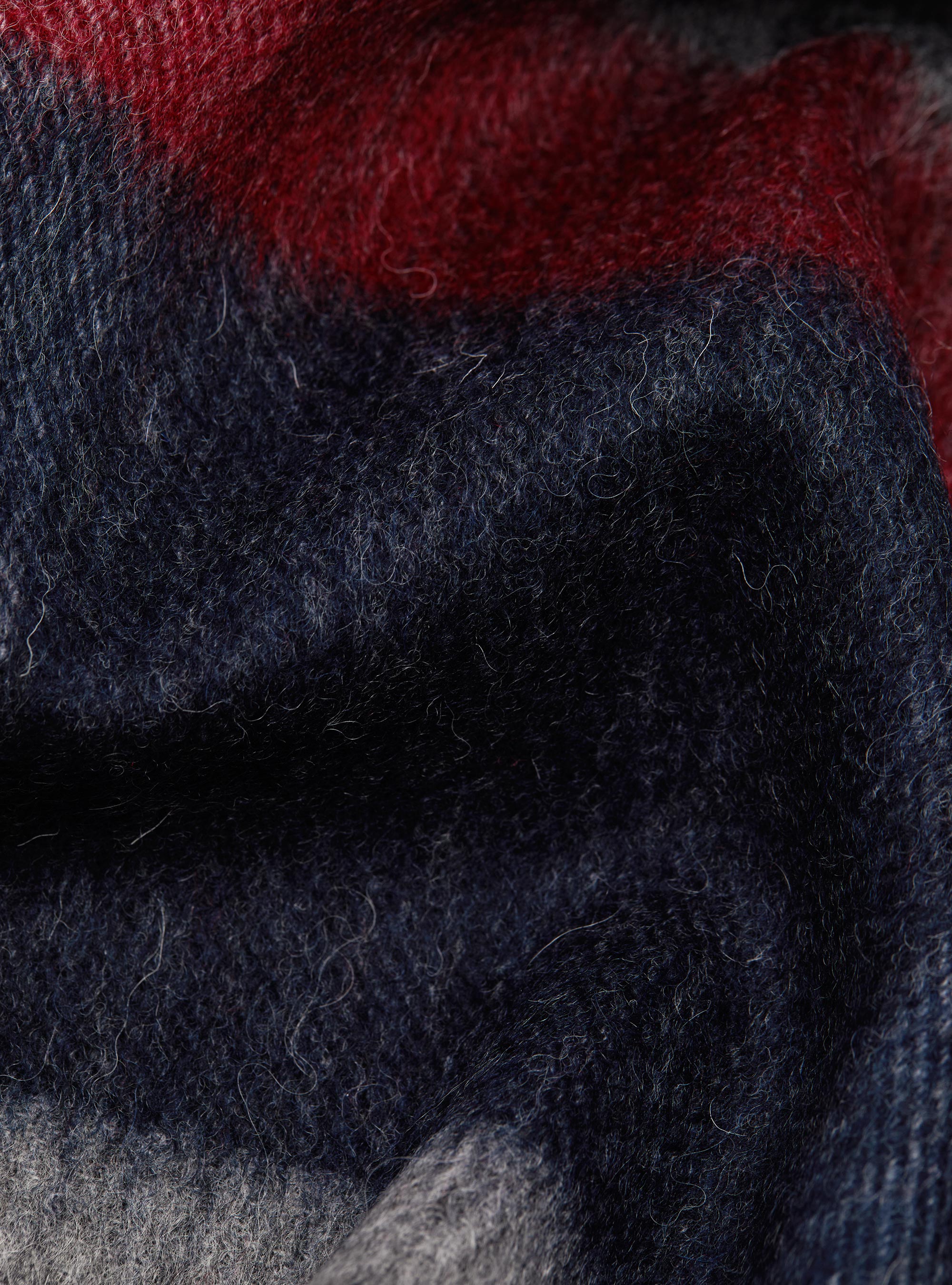 Sciarpa in lana a quadri, BLU NAVY