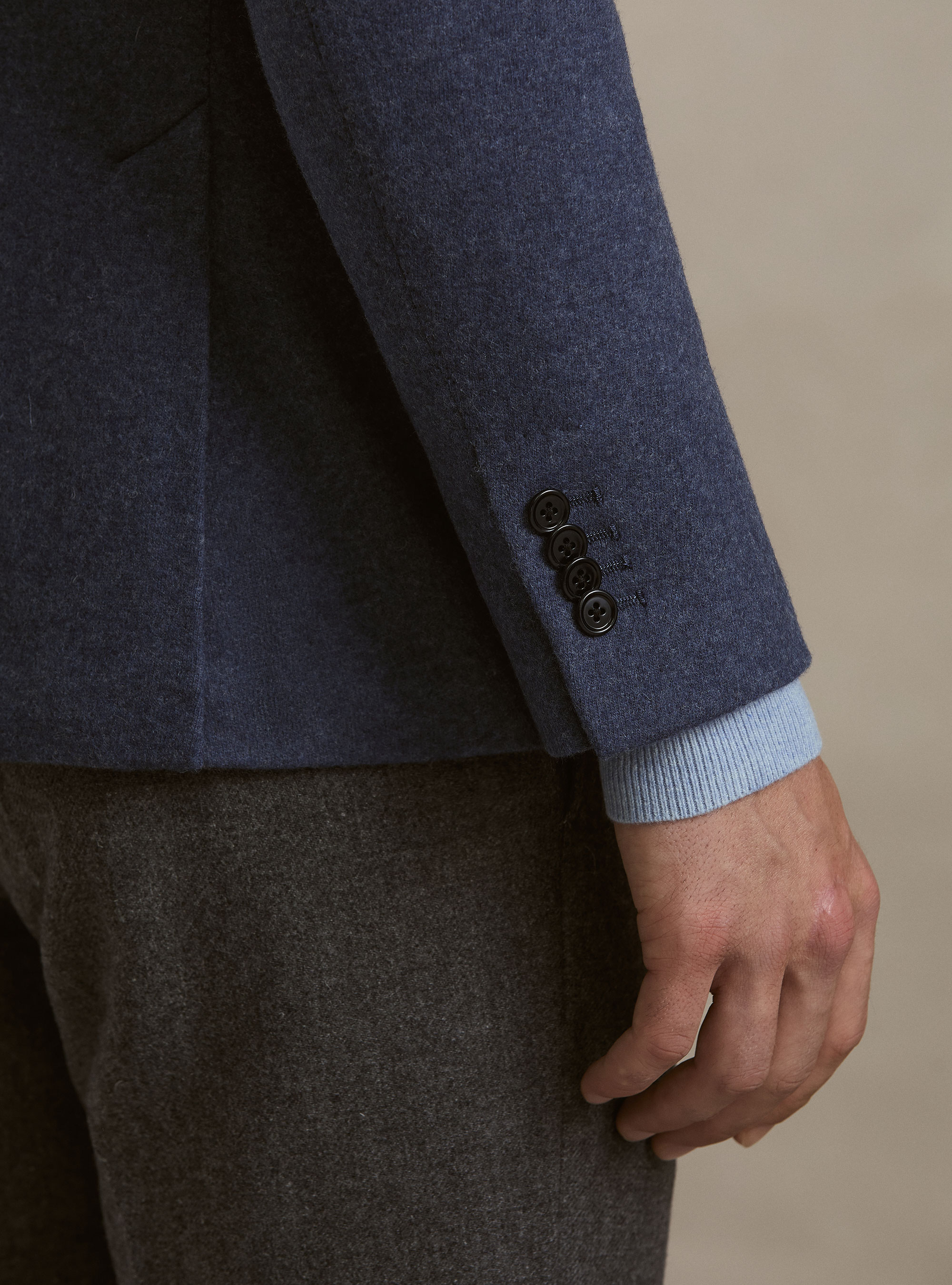 Giacca in jersey melange con pettorina, 0243C DENIM