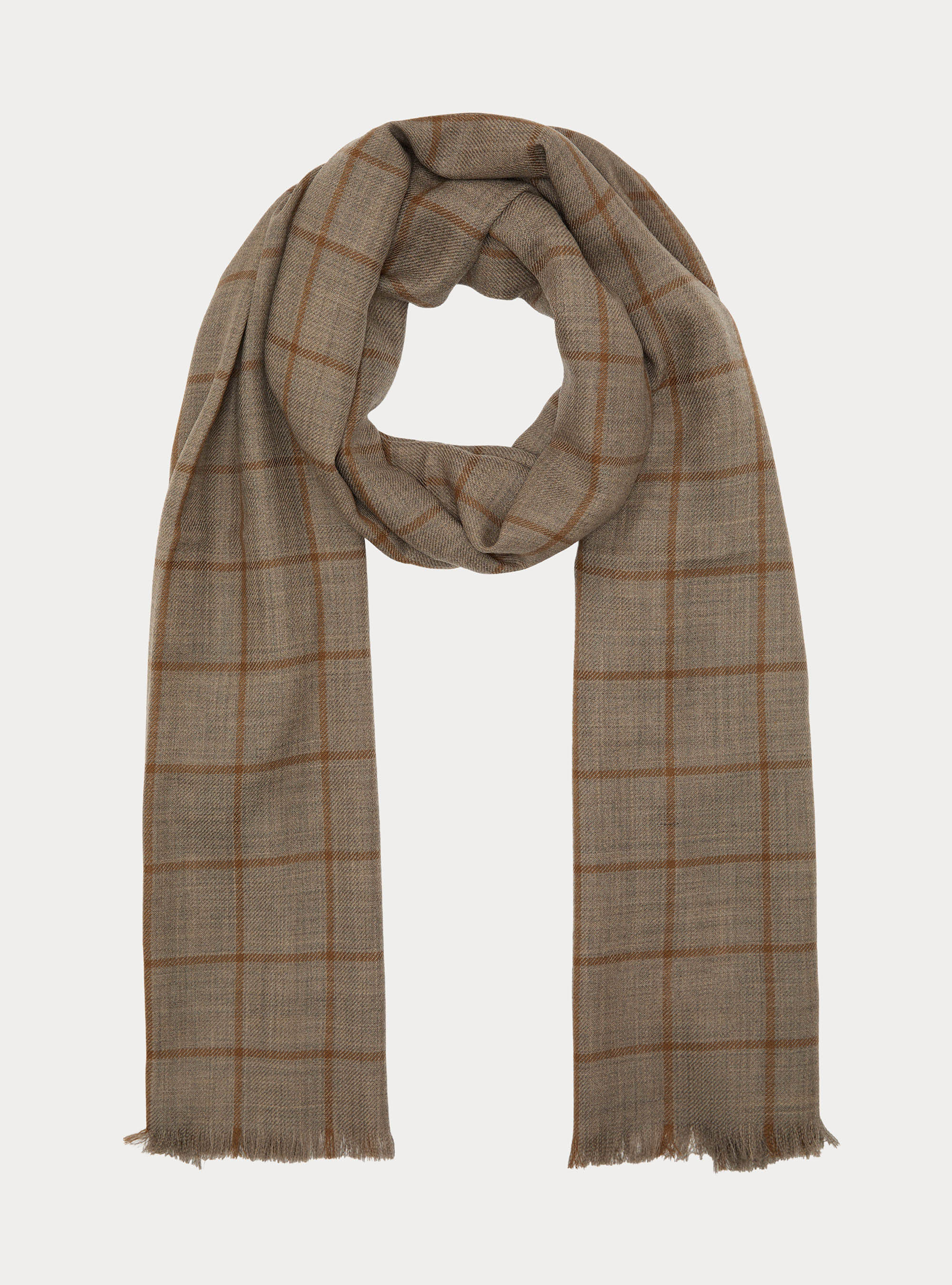 Lightweight patterned wool scarf, SABBIA 0591C