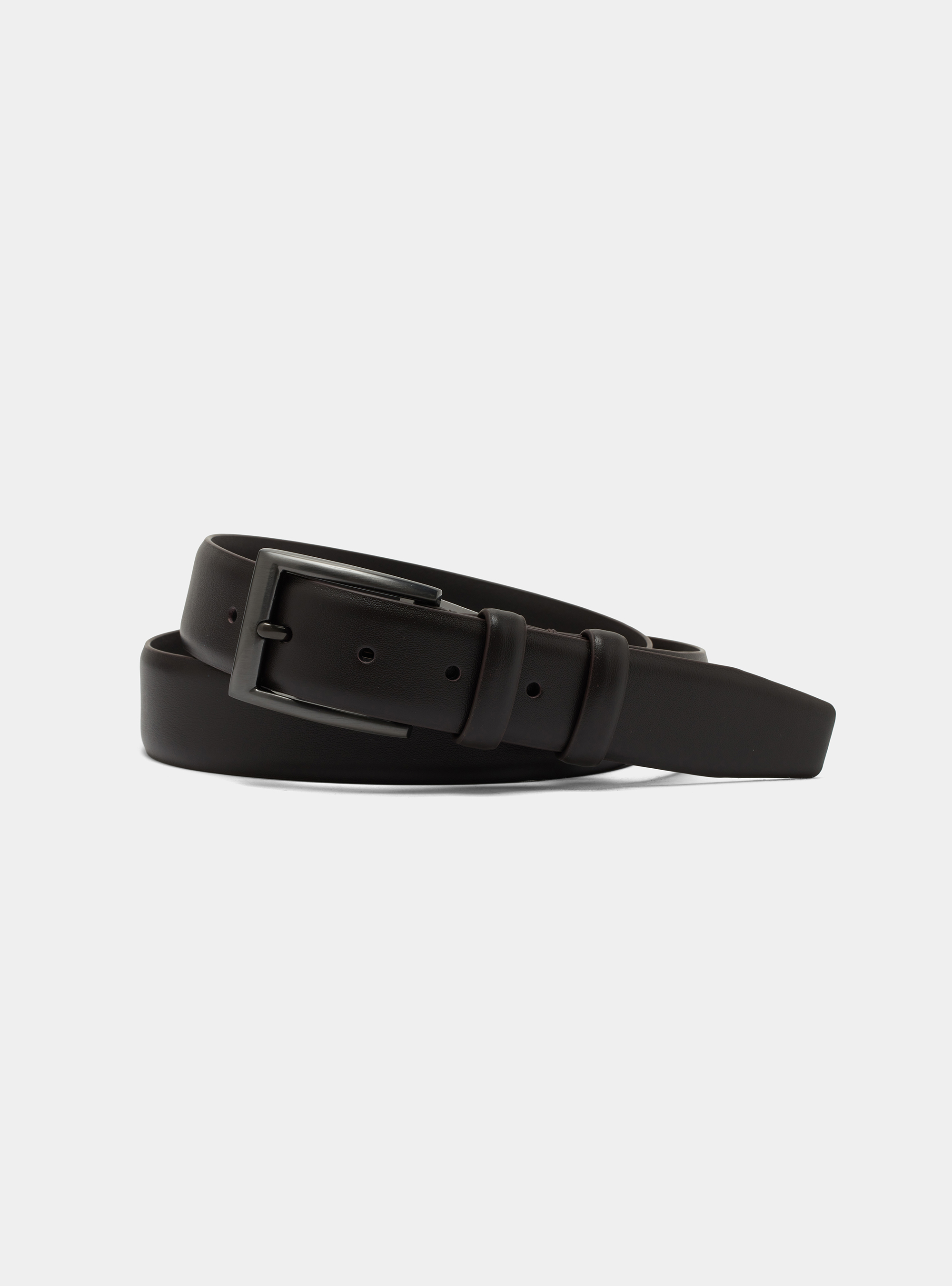 Leather belt, BROWN