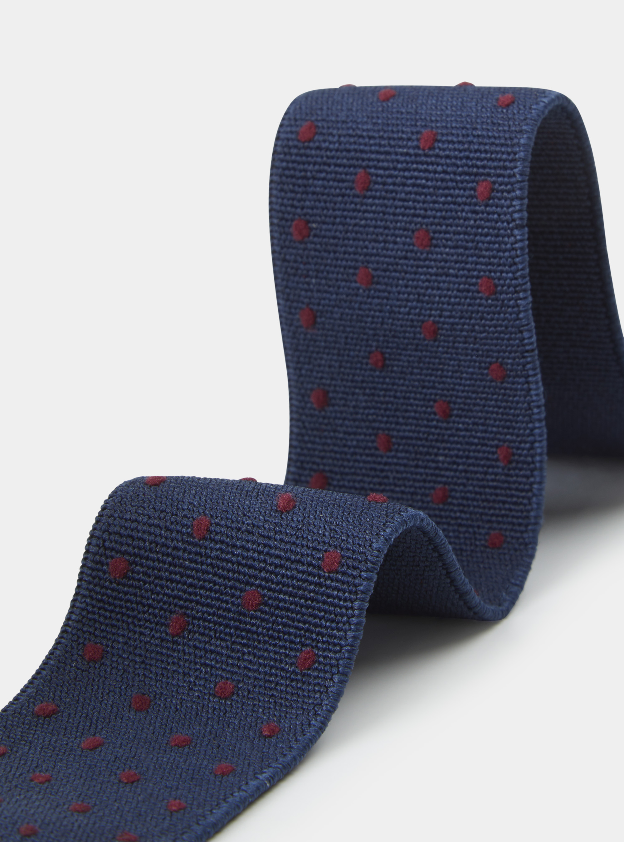 Micro polka dot braces, BORDEAUX