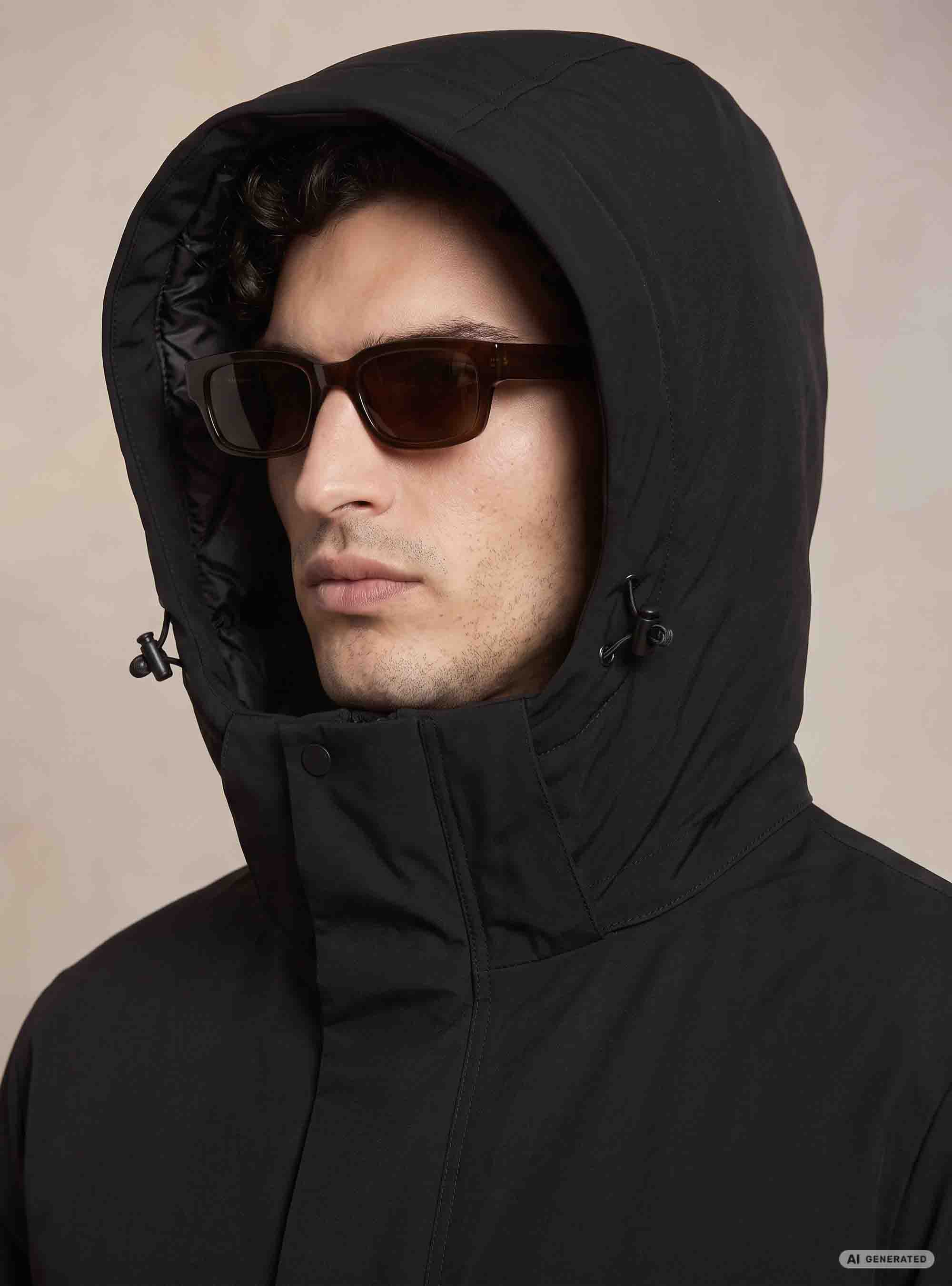 Veste de ski &agrave; capuche, NOIR