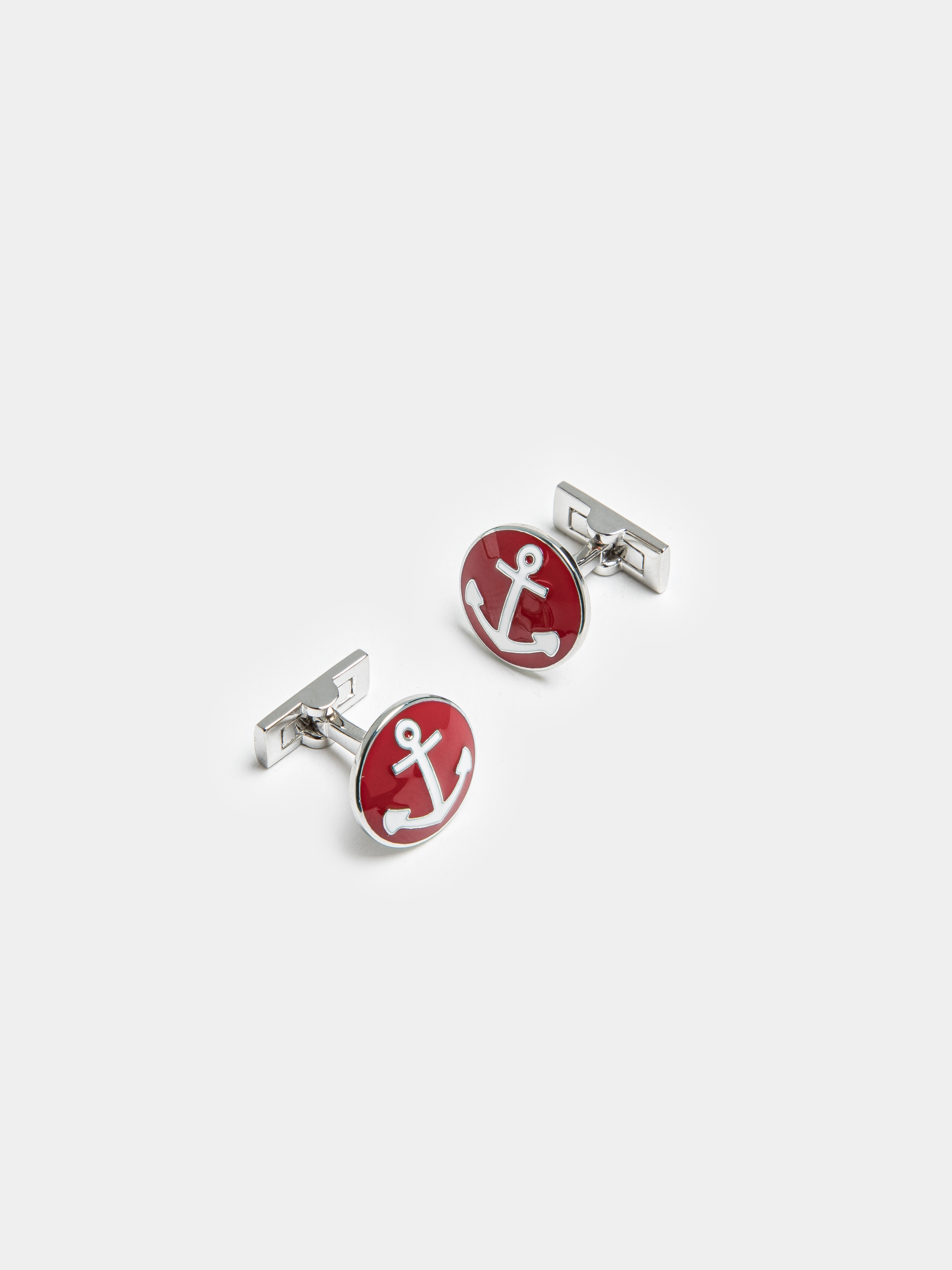 Manschettenkn&ouml;pfe mit Anker, ROSSO 0349C
