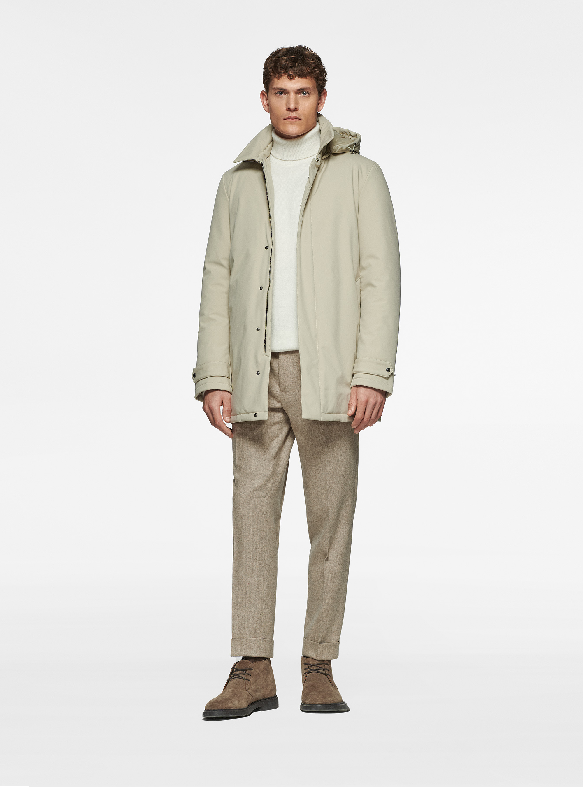 Parka technique avec rembourrage recycl&eacute;, SABLE