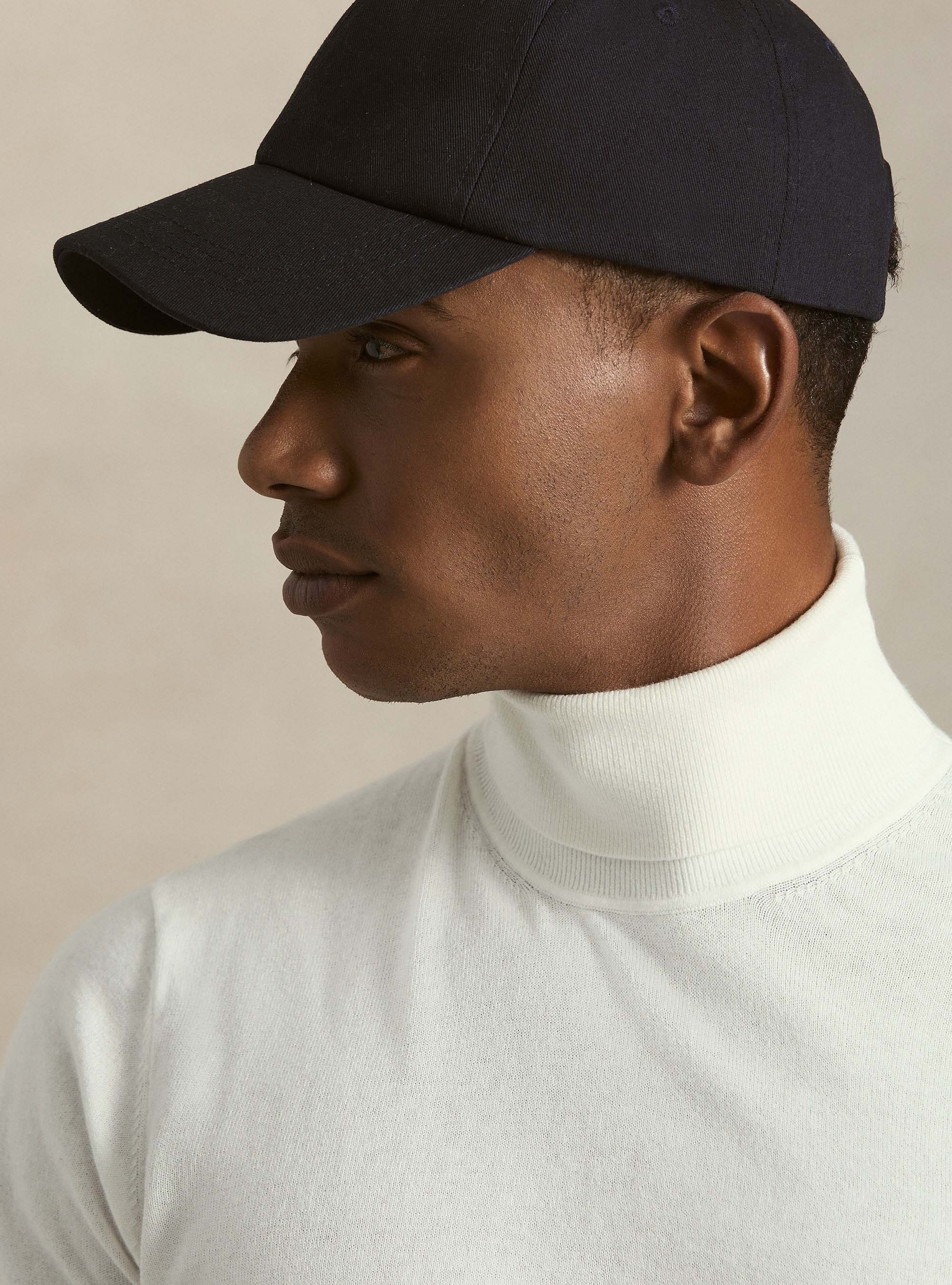 Rollkragenpullover aus Baumwolle und Kaschmir, BIANCO 0099C