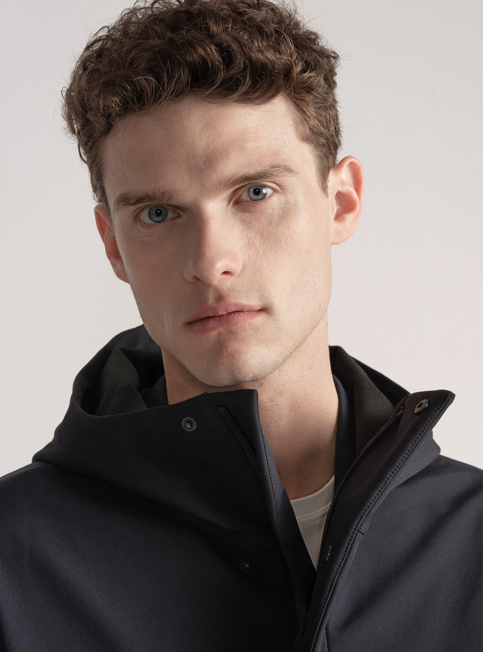 Blouson technique longue avec capuche, BLEU MARINE