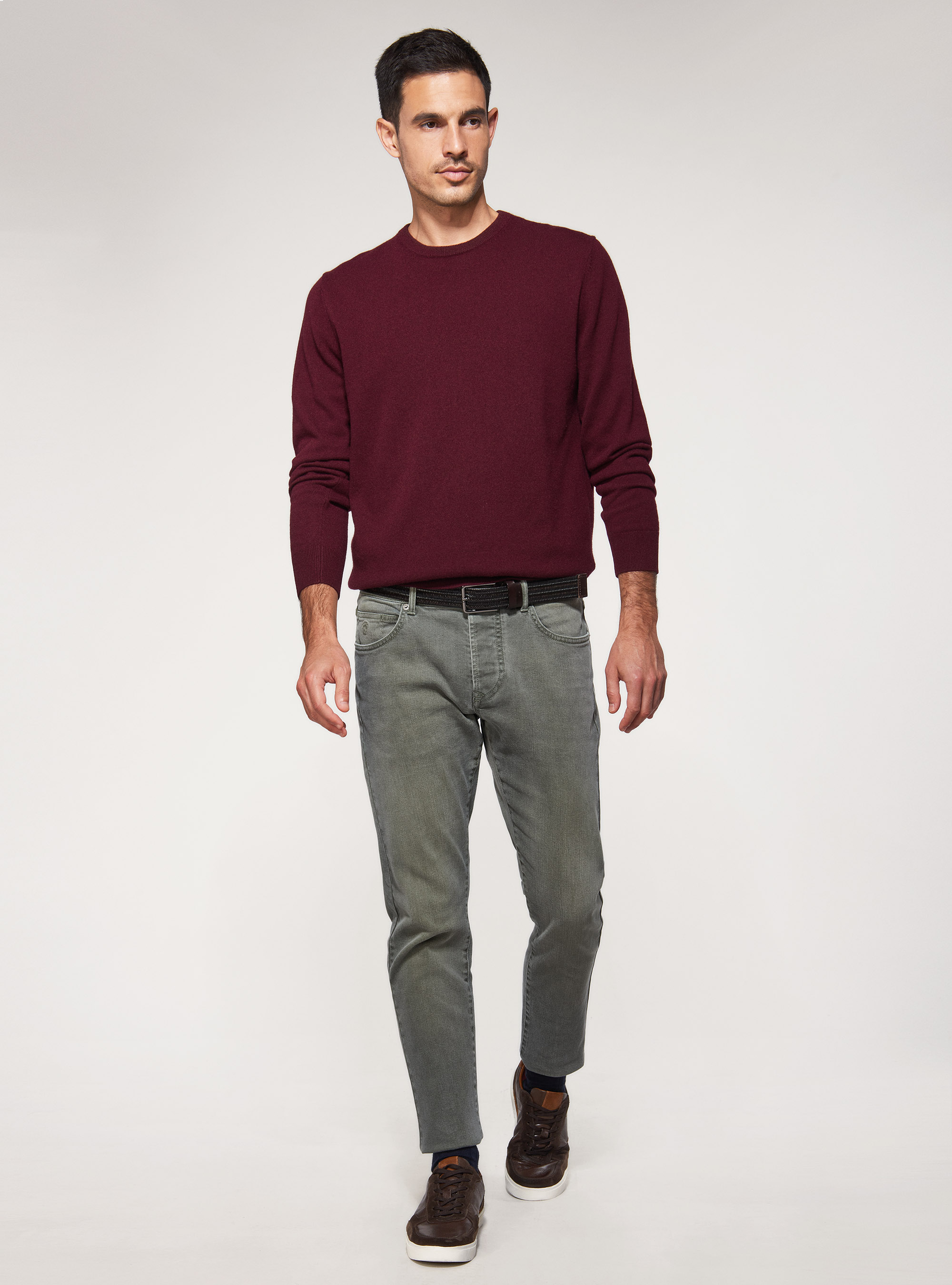 Pantaloni 5 tasche tailor fit, SALVIA 0602C