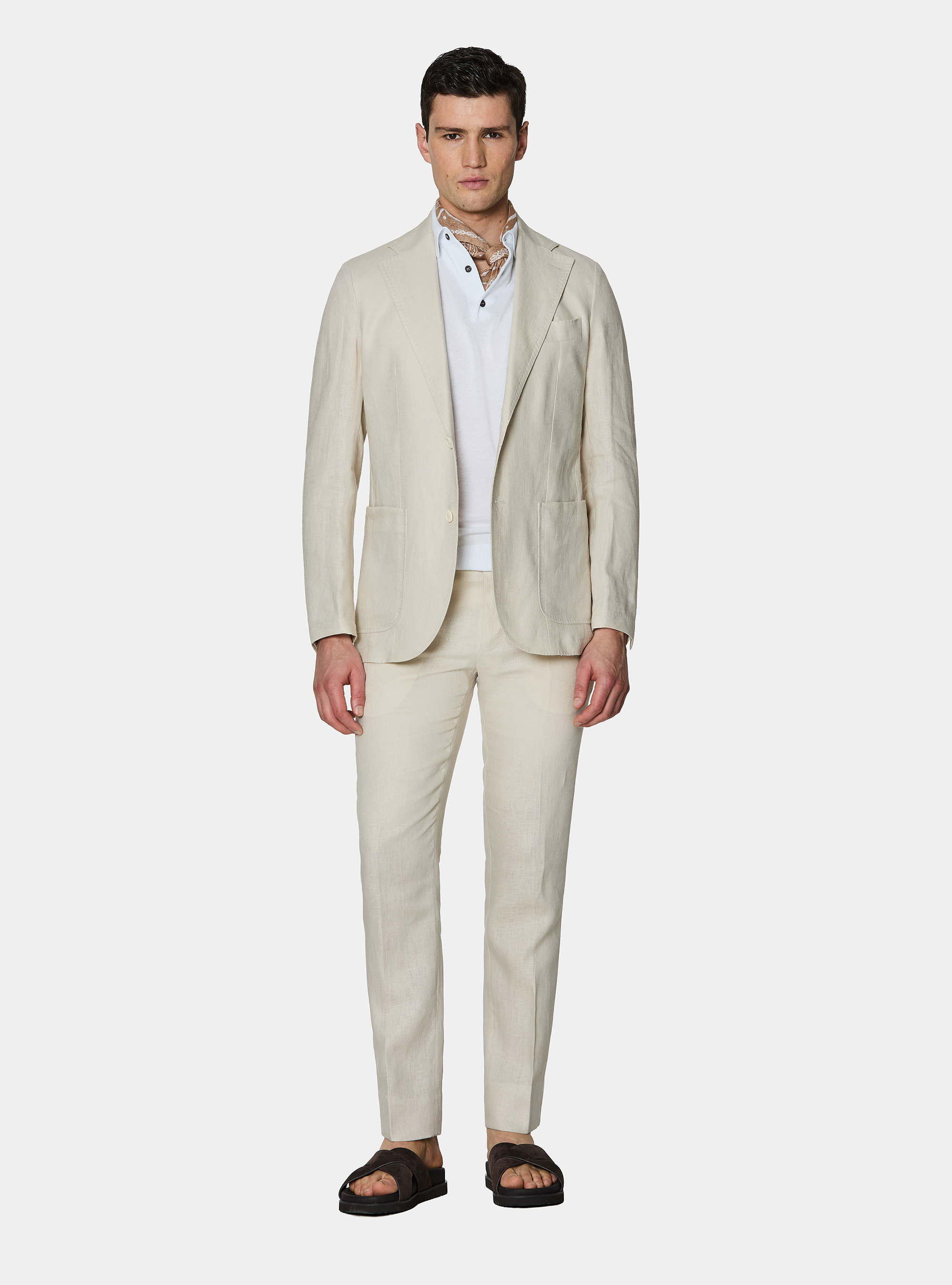 Ecru pure linen suit, 