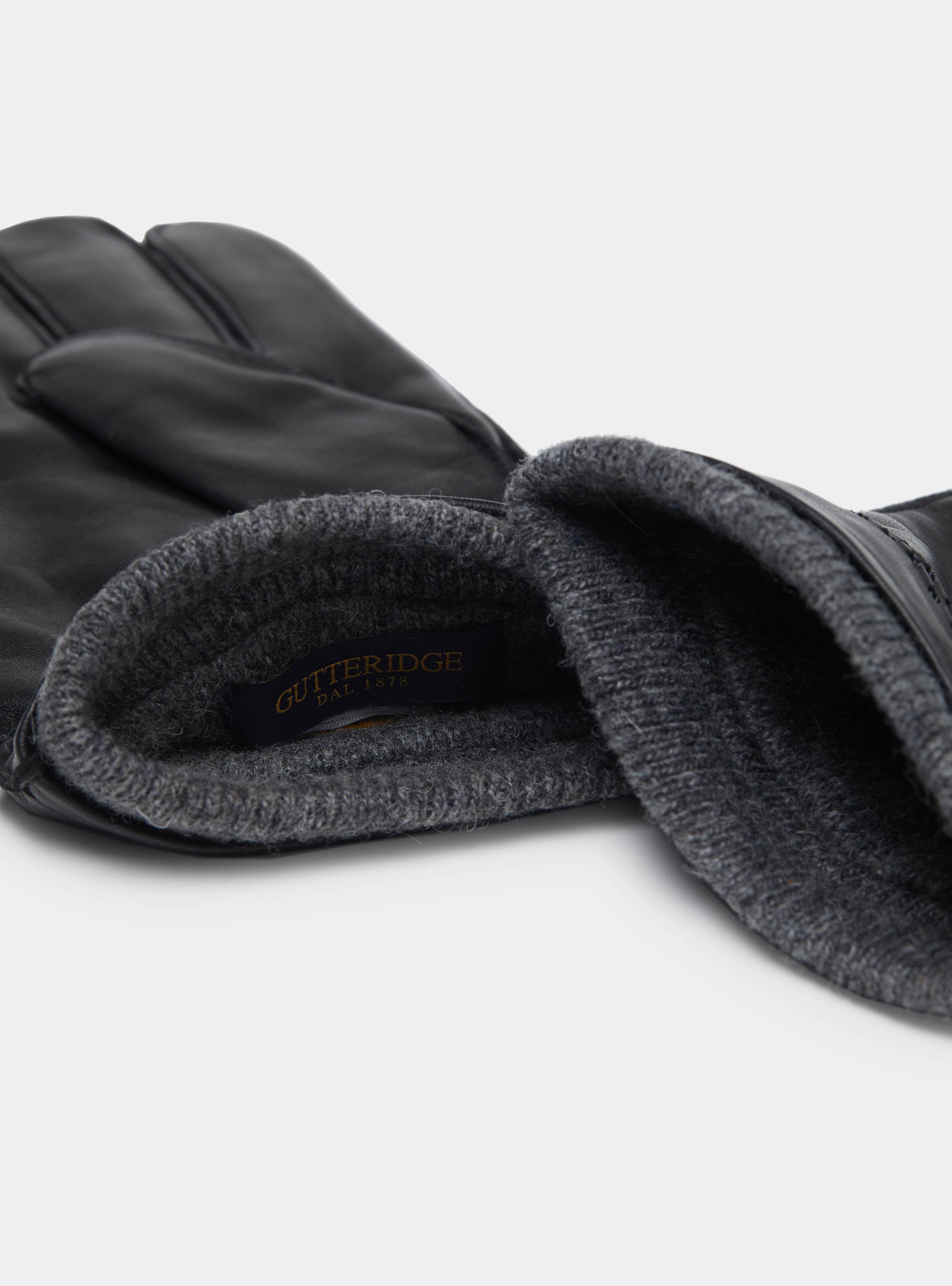 Gants en cuir, NOIR