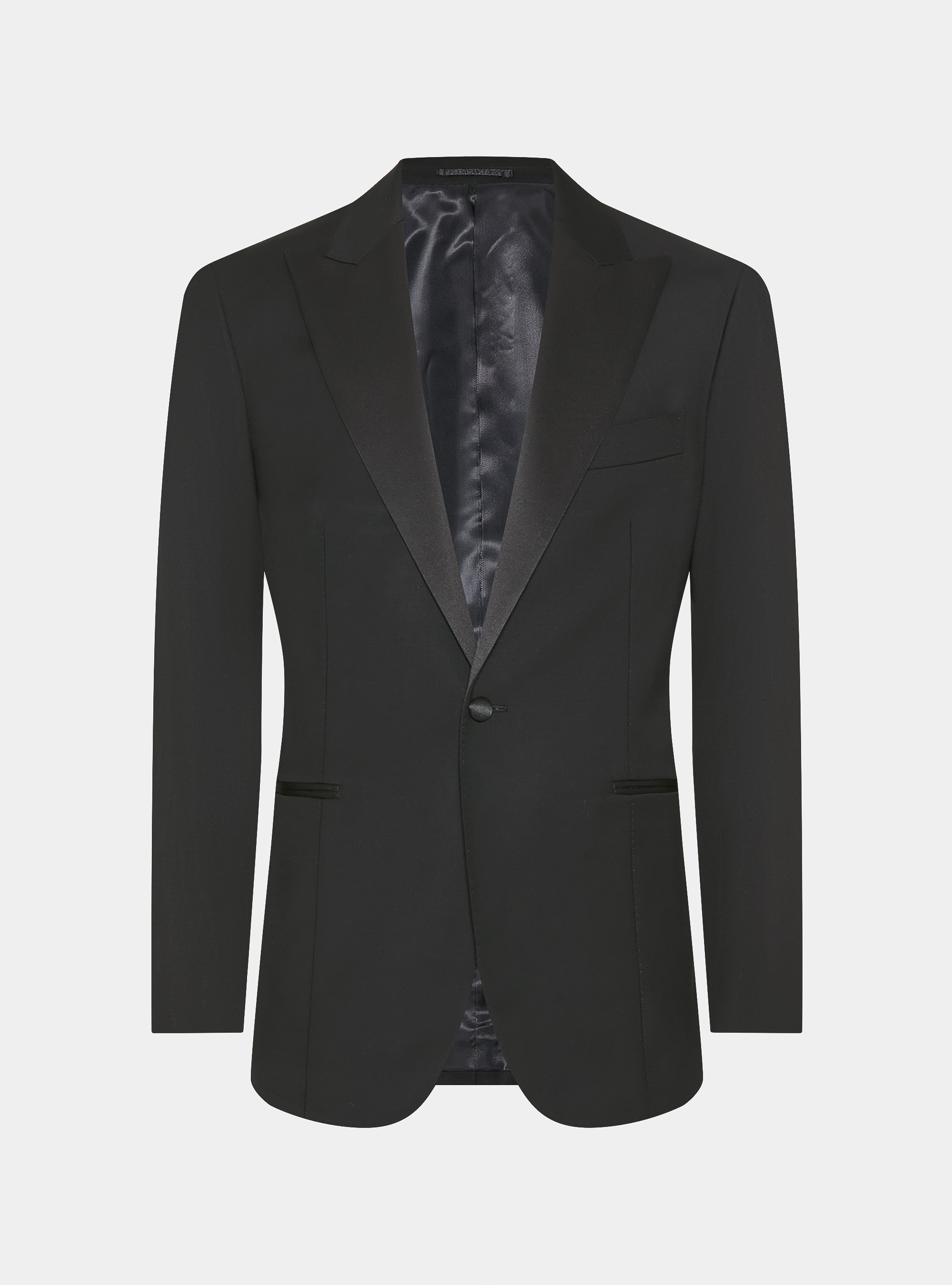 Giacca smoking in lana Vitale Barberis Canonico, NERO