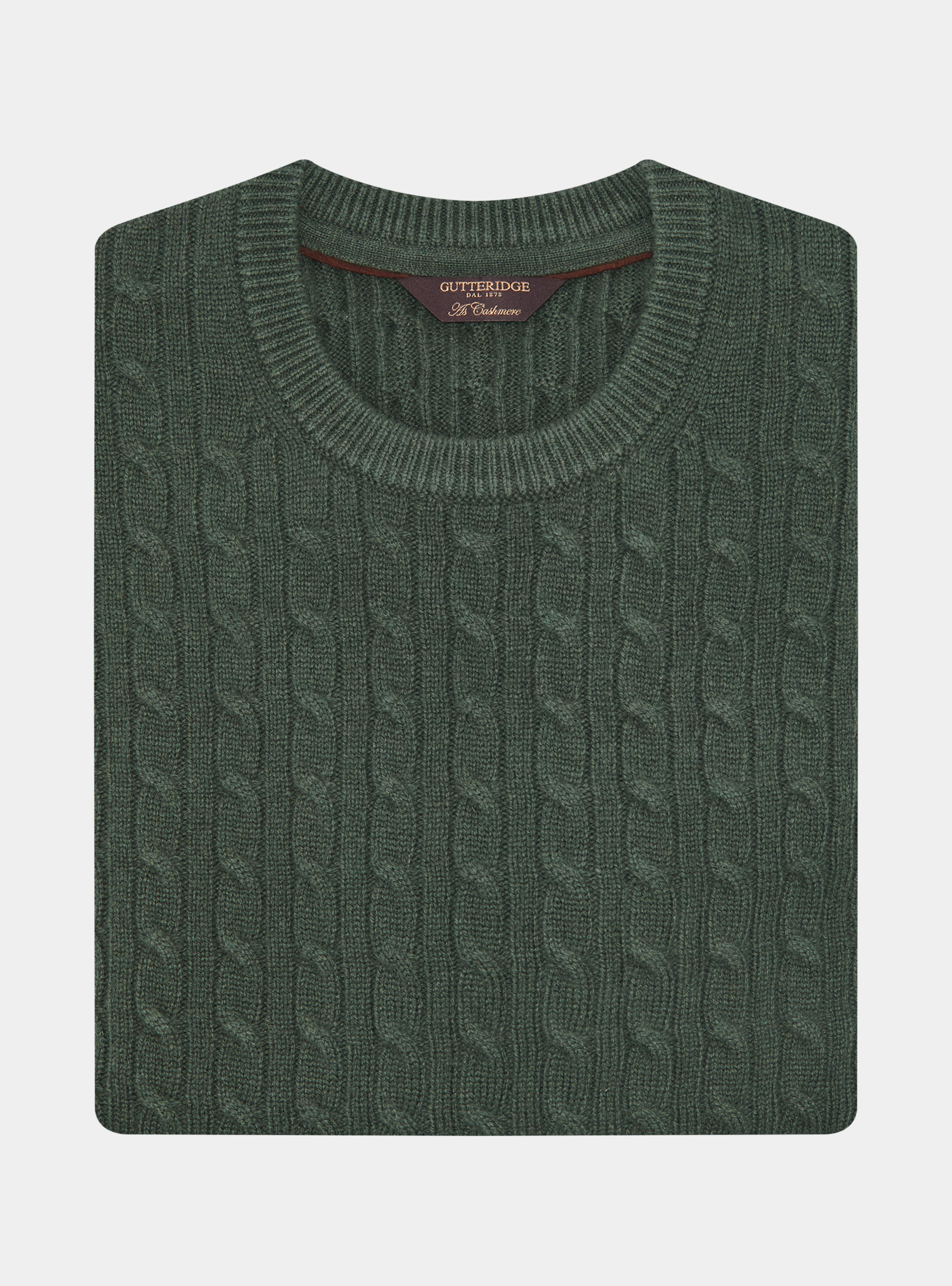 Crew-neck sweater with wool and cashmere braid, MILITARE 0609C