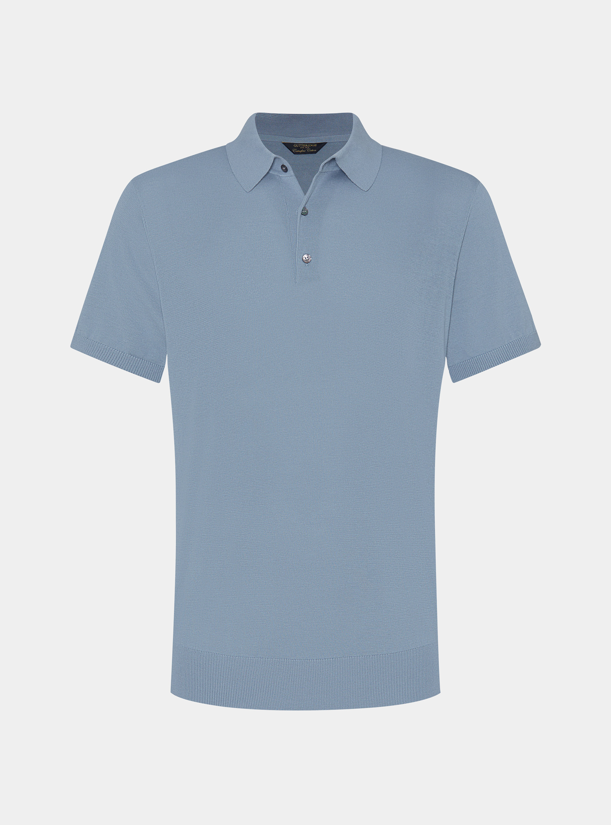 Extra-fine cotton knit polo shirt, AVIO 0292C