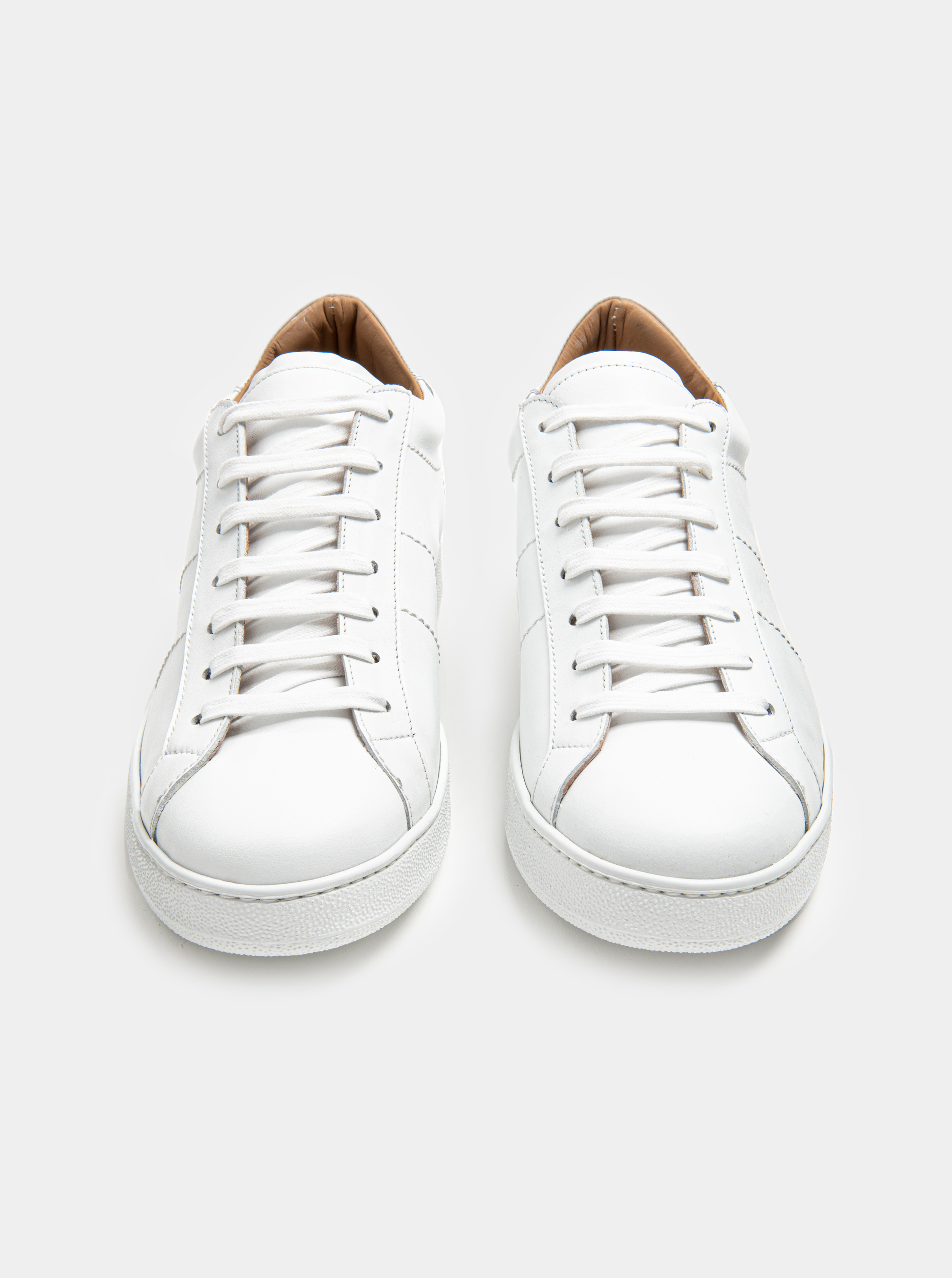 Zapatillas de cuero blancas, BLANCO