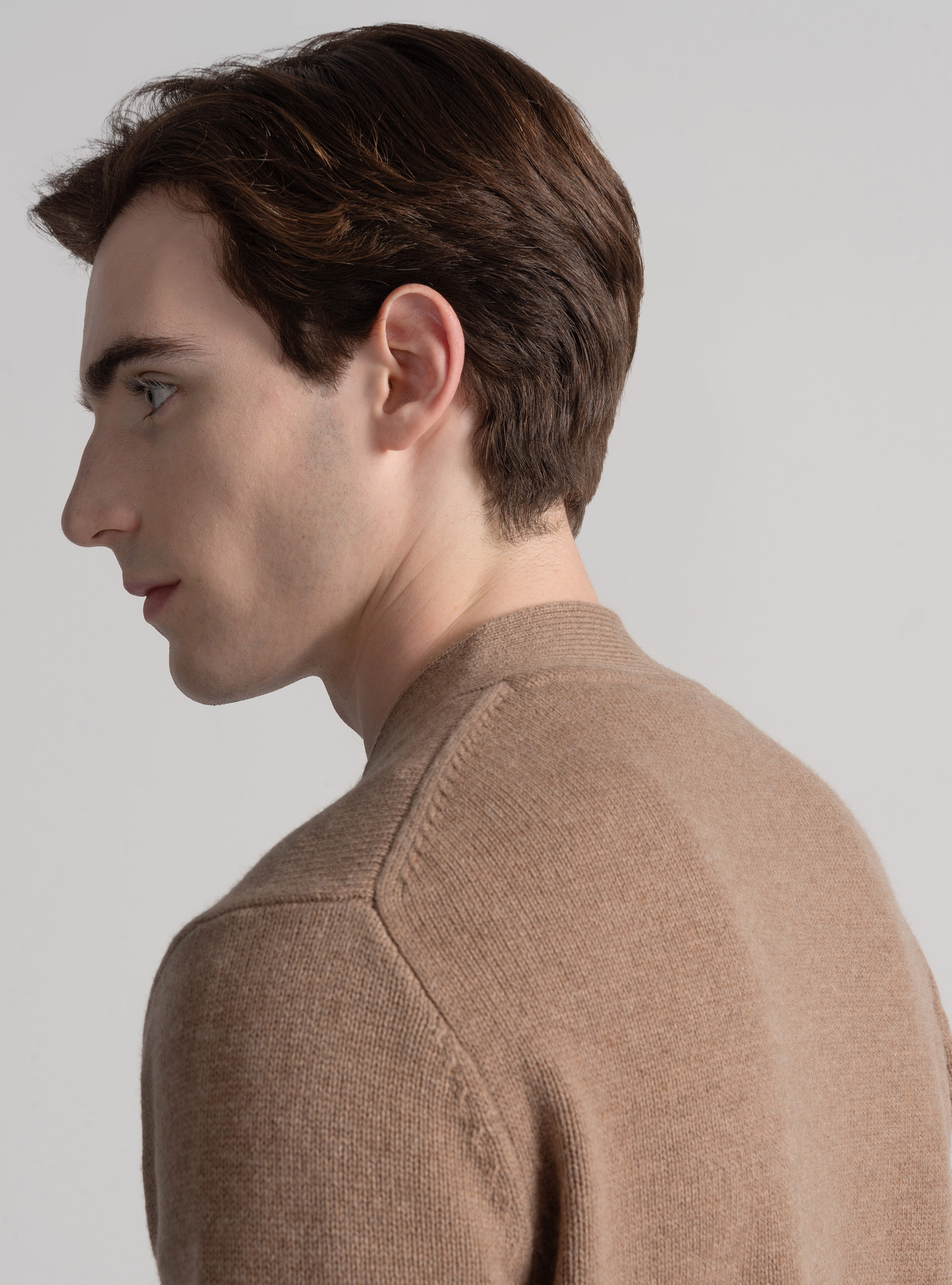Wool and cashmere cardigan sweater, CAMMELLO 0570C
