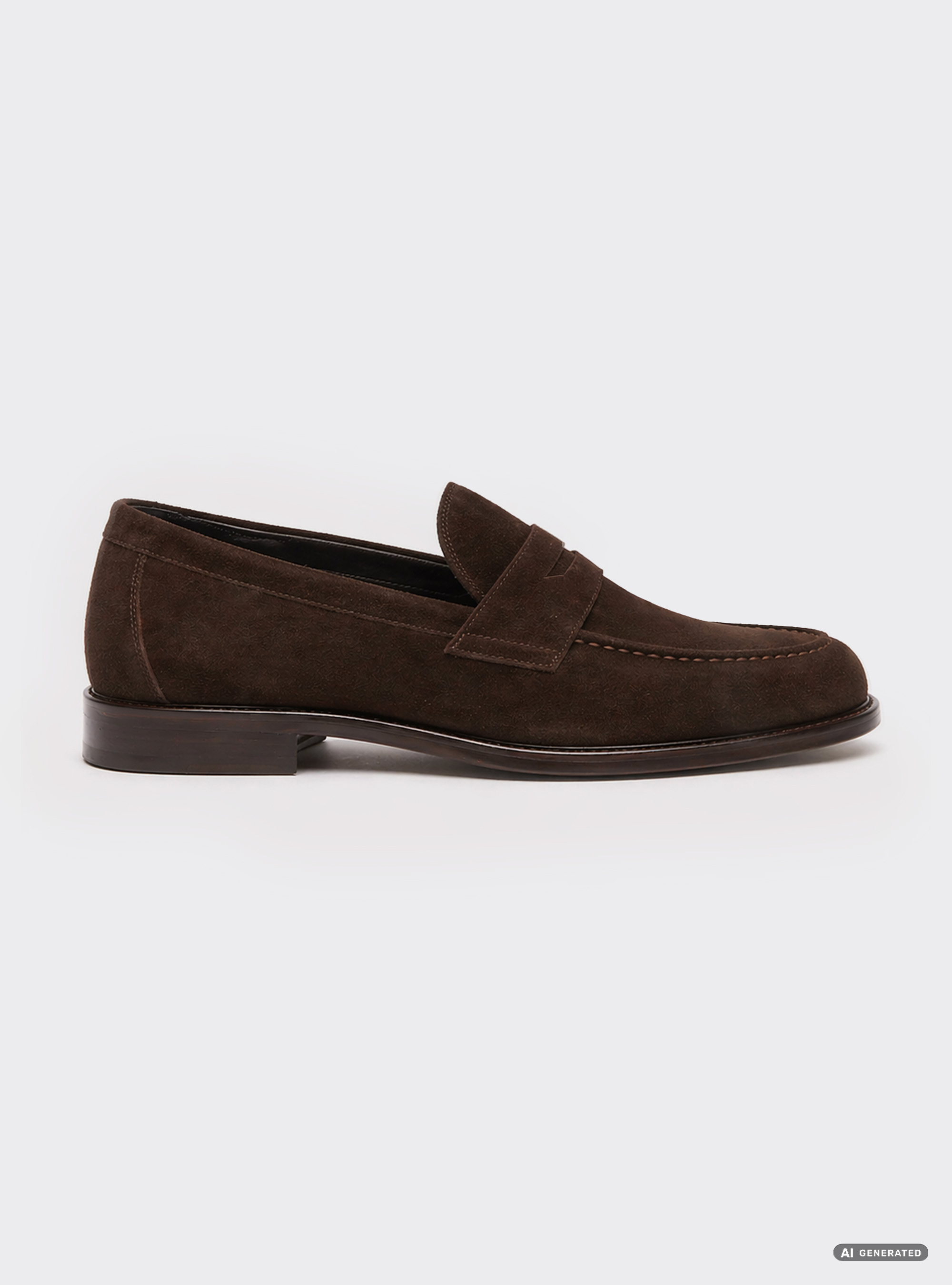Suede loafers, BROWN