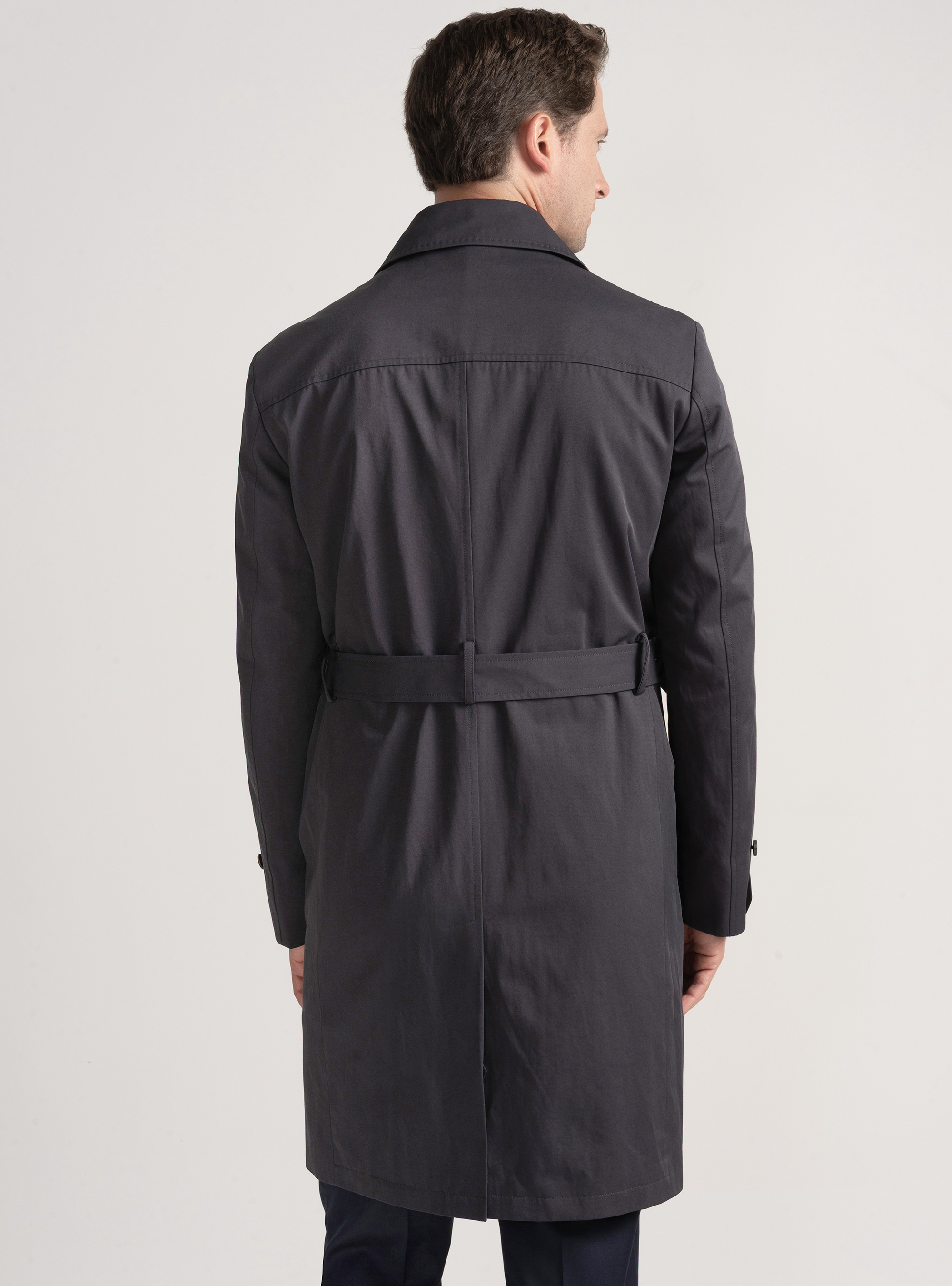 Trench in twill di cotone, BLU NAVY