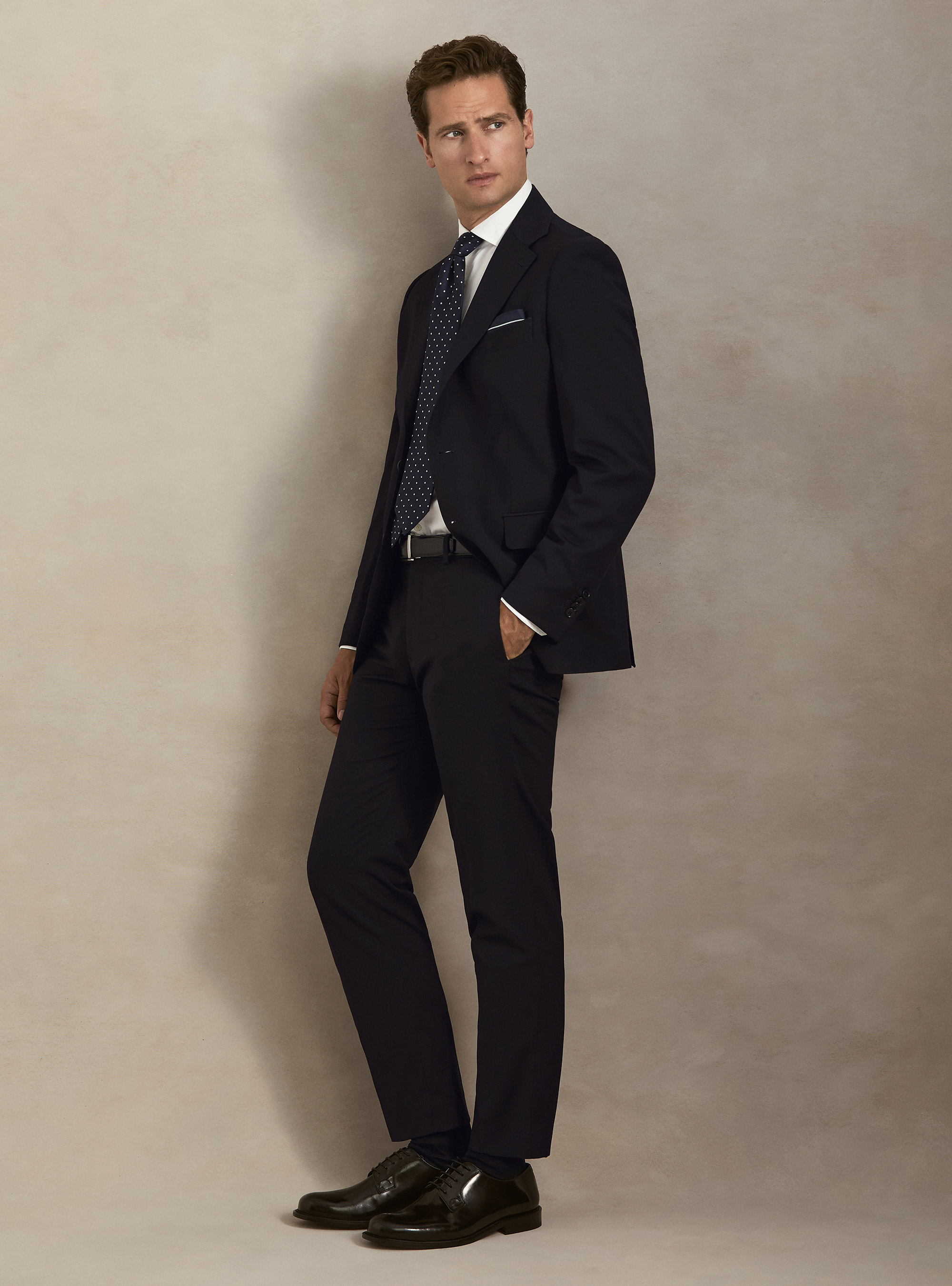 Slim fit classic suit blazer, NAVY BLUE