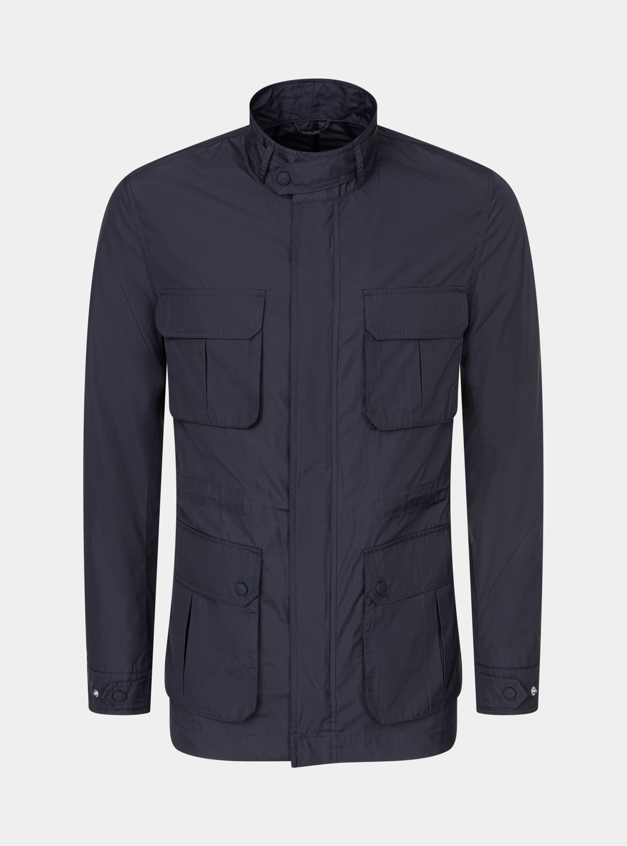 Field jacket en tejido t&eacute;cnico, AZUL MARINO