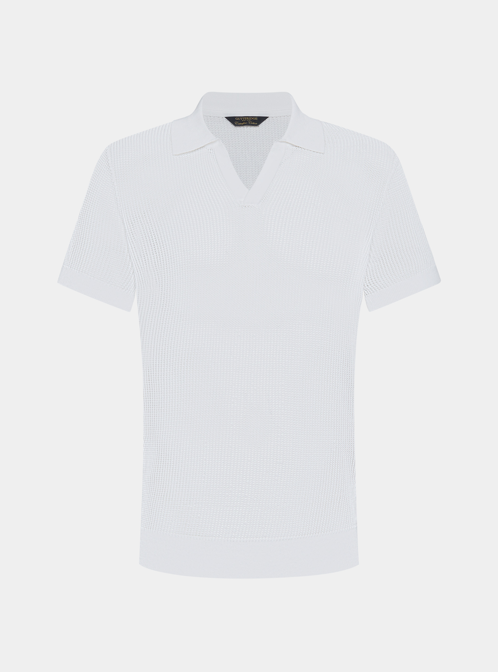 Geh&auml;keltes Poloshirt, BIANCO 0099C