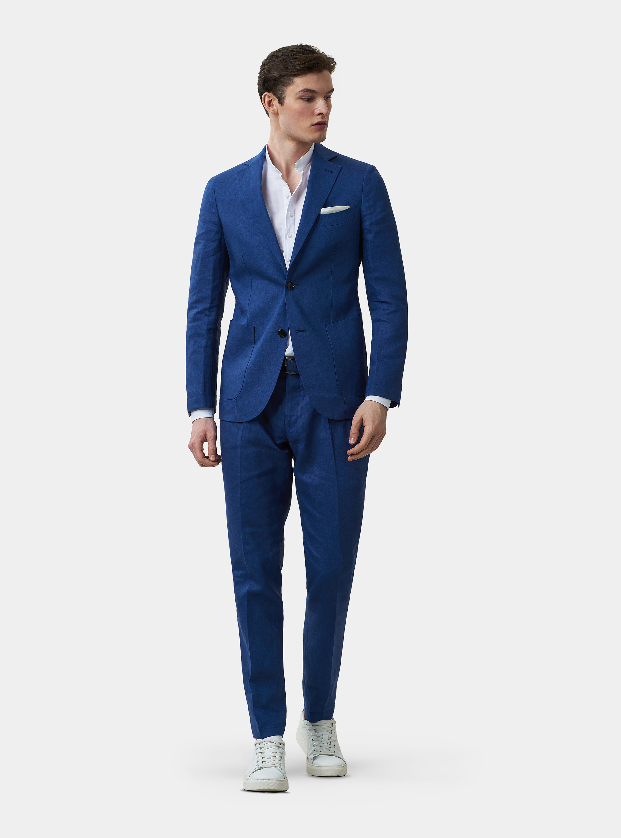 Giacca per abito in puro lino, BLU