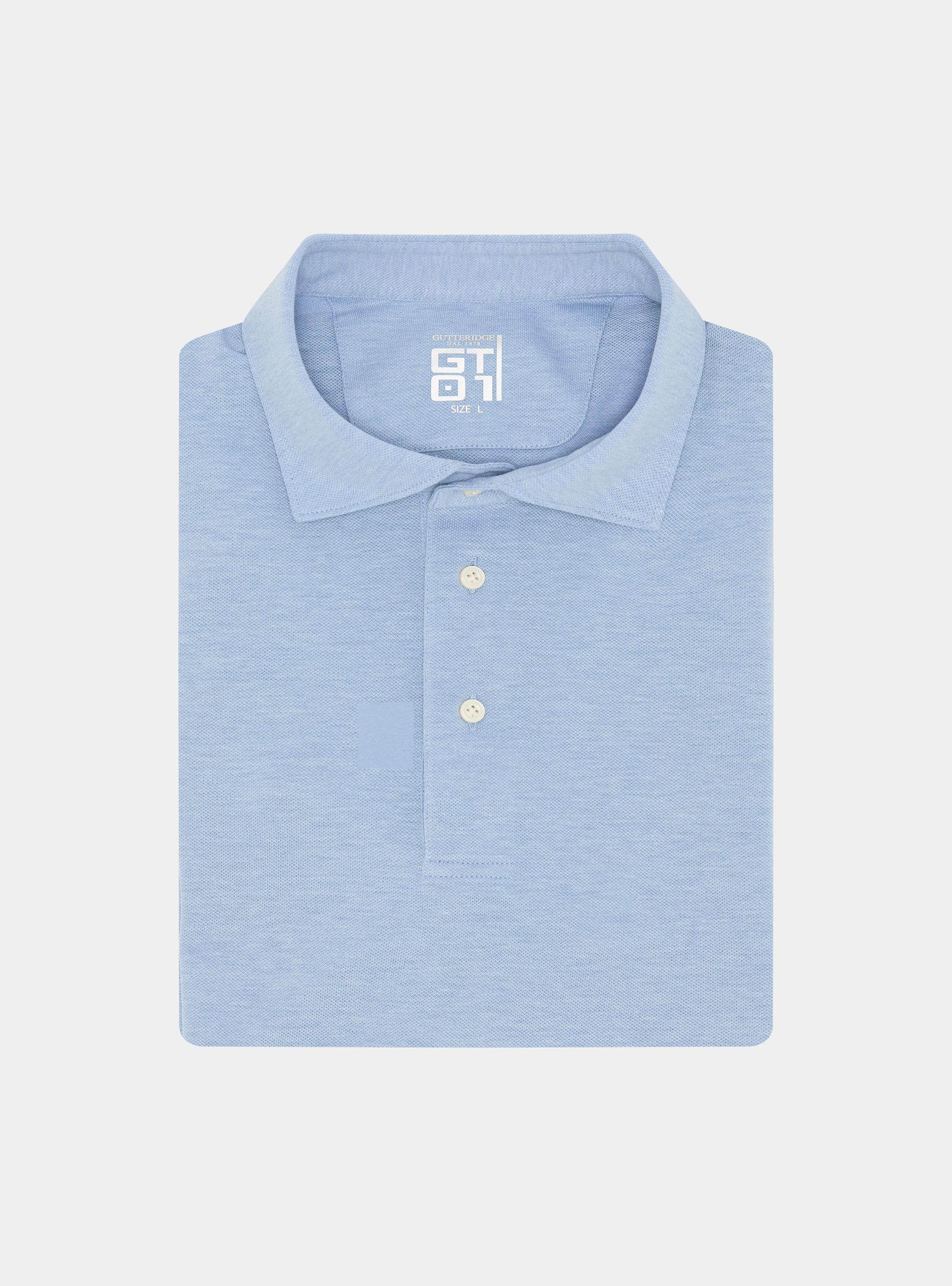 Polo en piqu&eacute; extensible GT01, BLEU CIEL