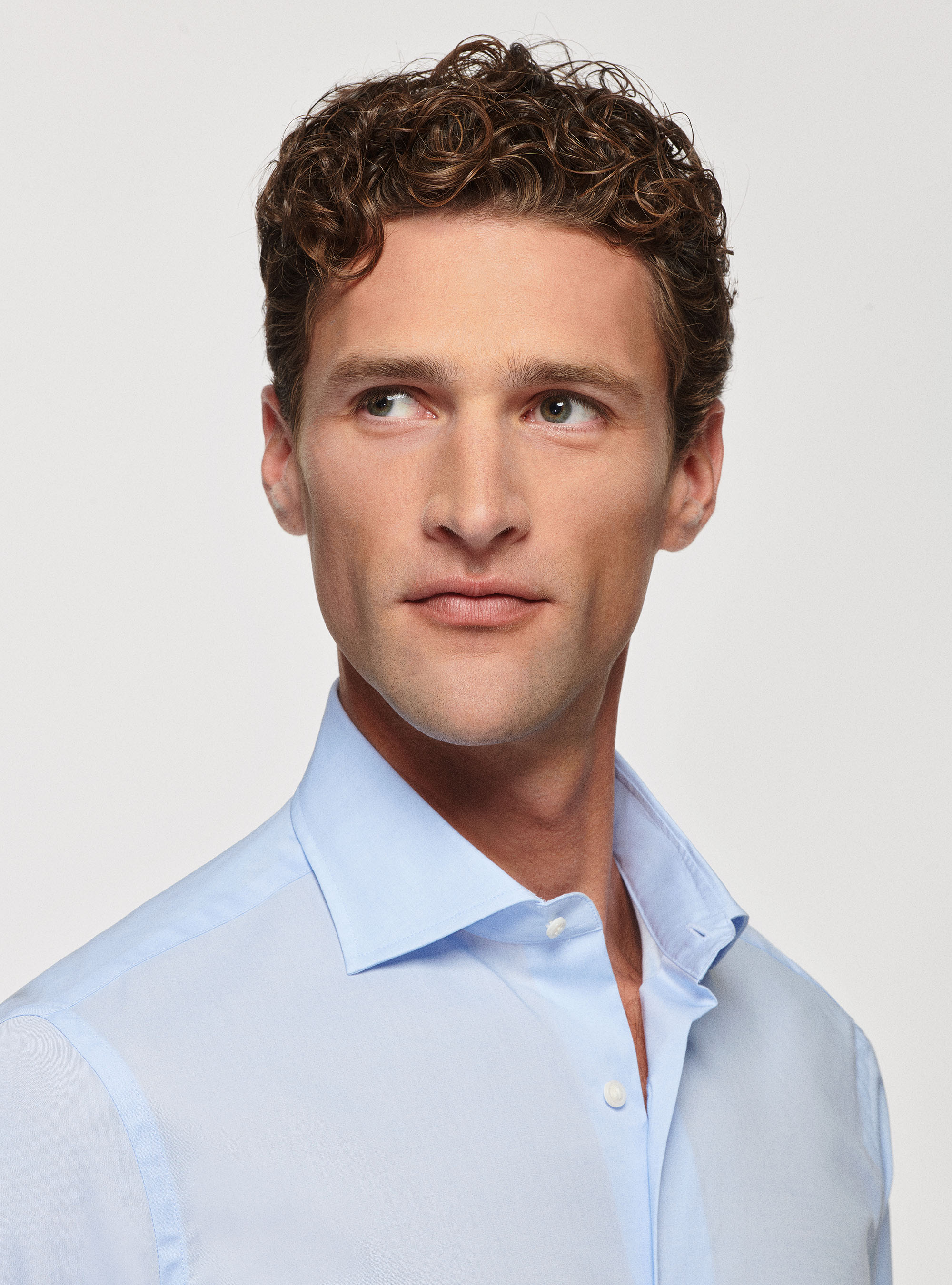 Stretch poplin shirt, LIGHT BLUE