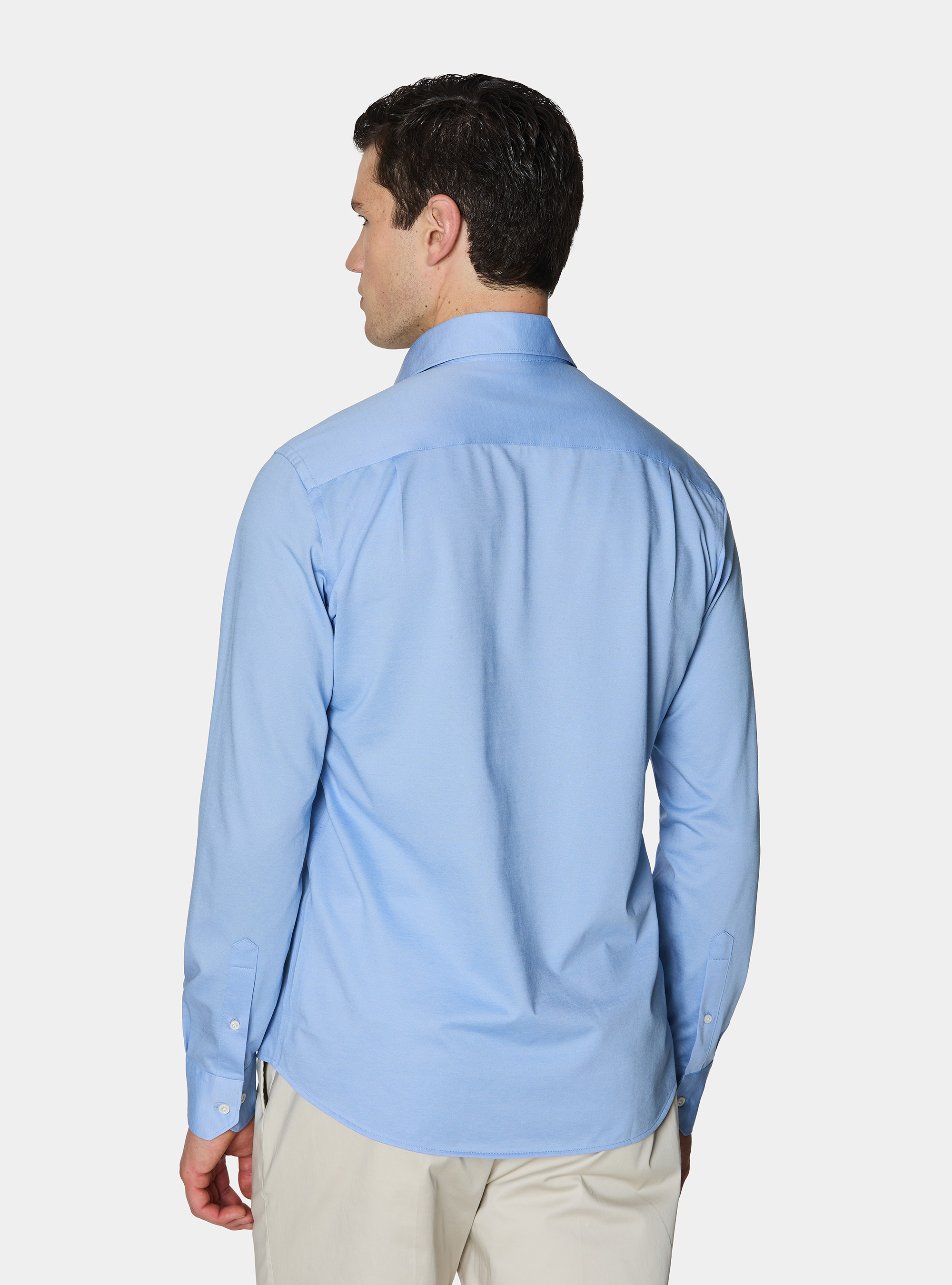 GT01 shirt in cotton blend jersey, LIGHT BLUE