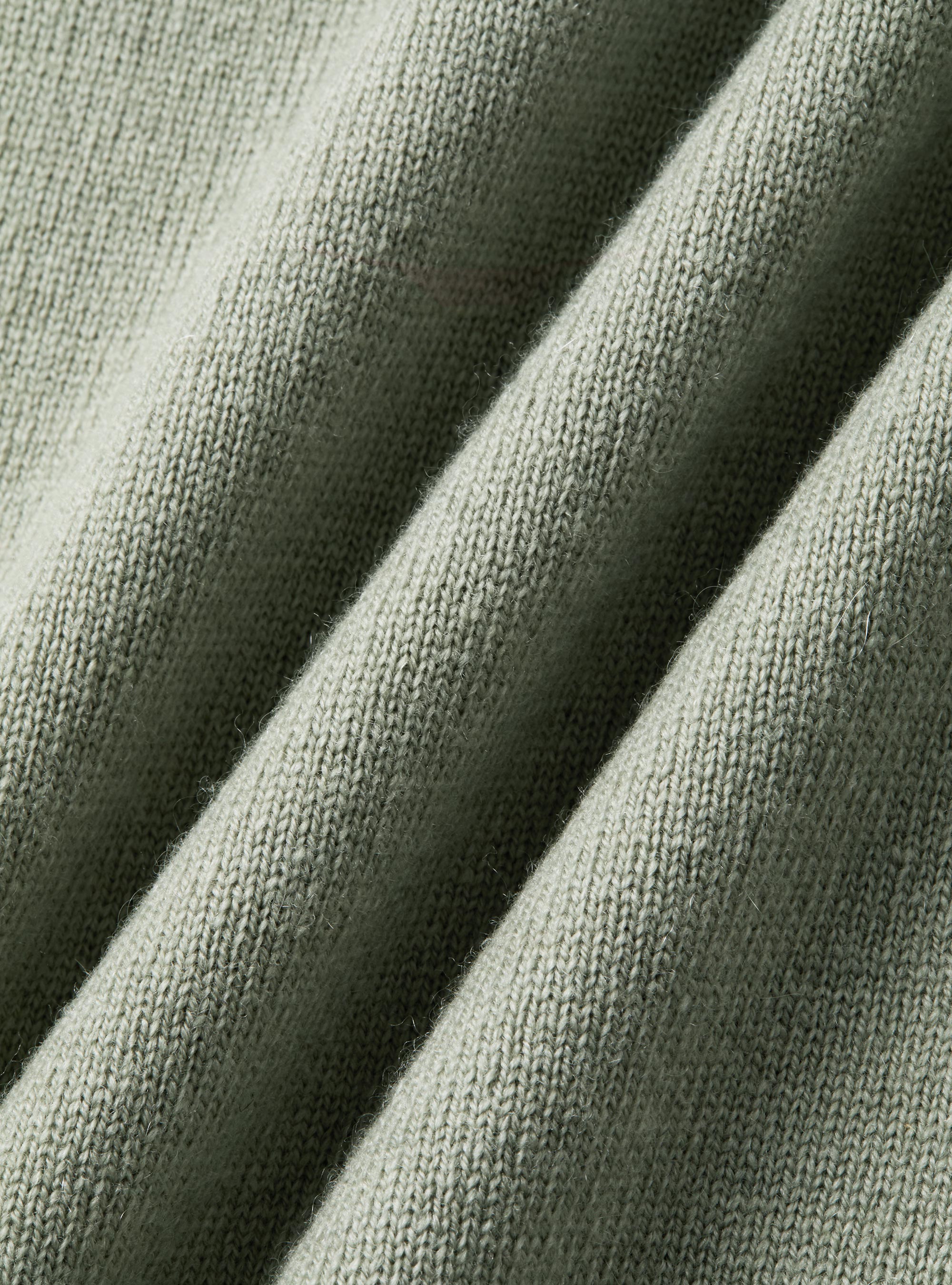 Maglia girocollo in misto lana, VERDE GIADA 0655C