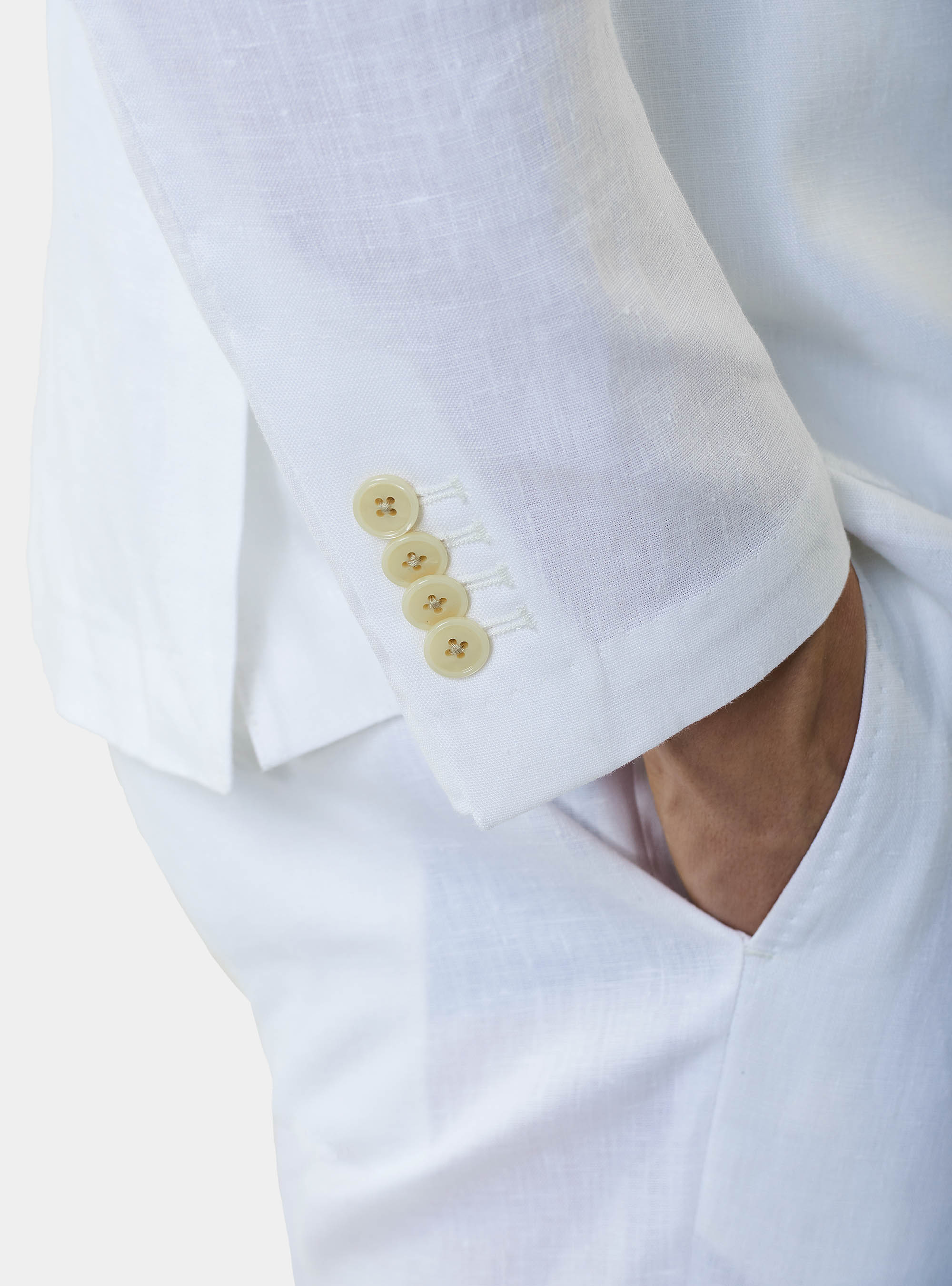 Veste de costume en pur lin, BLANC