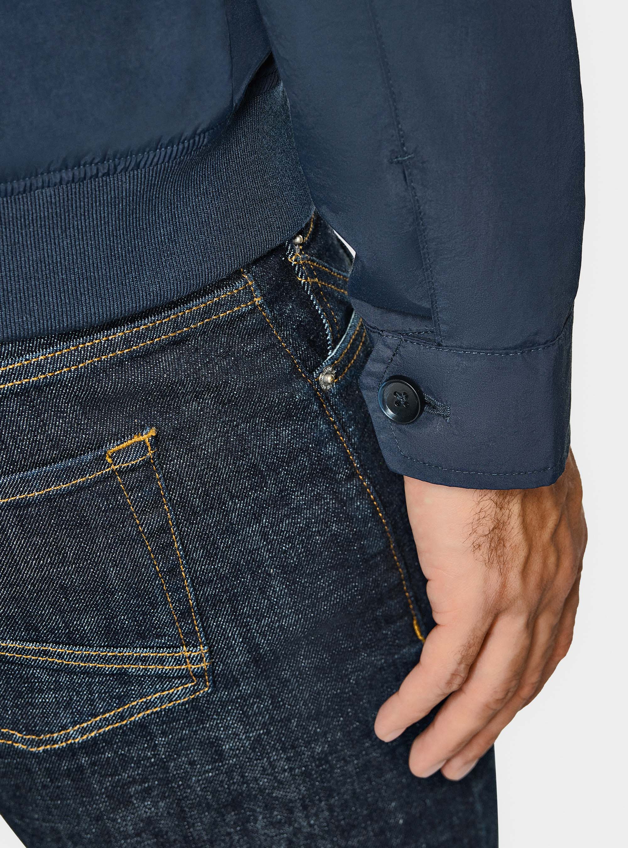Bomber in tessuto tecnico, BLU NAVY