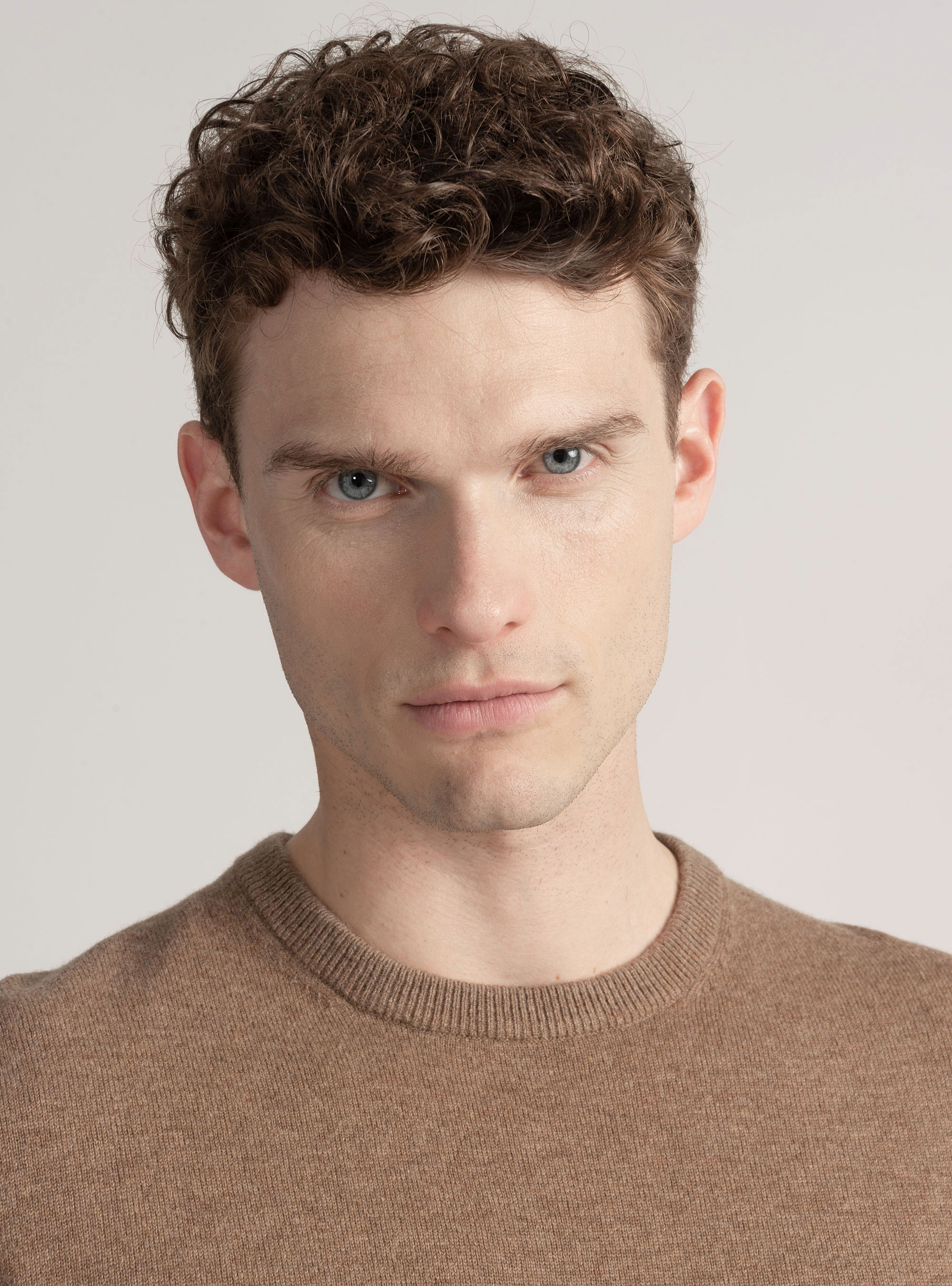 Lambswool and cashmere crew-neck sweater, MUD