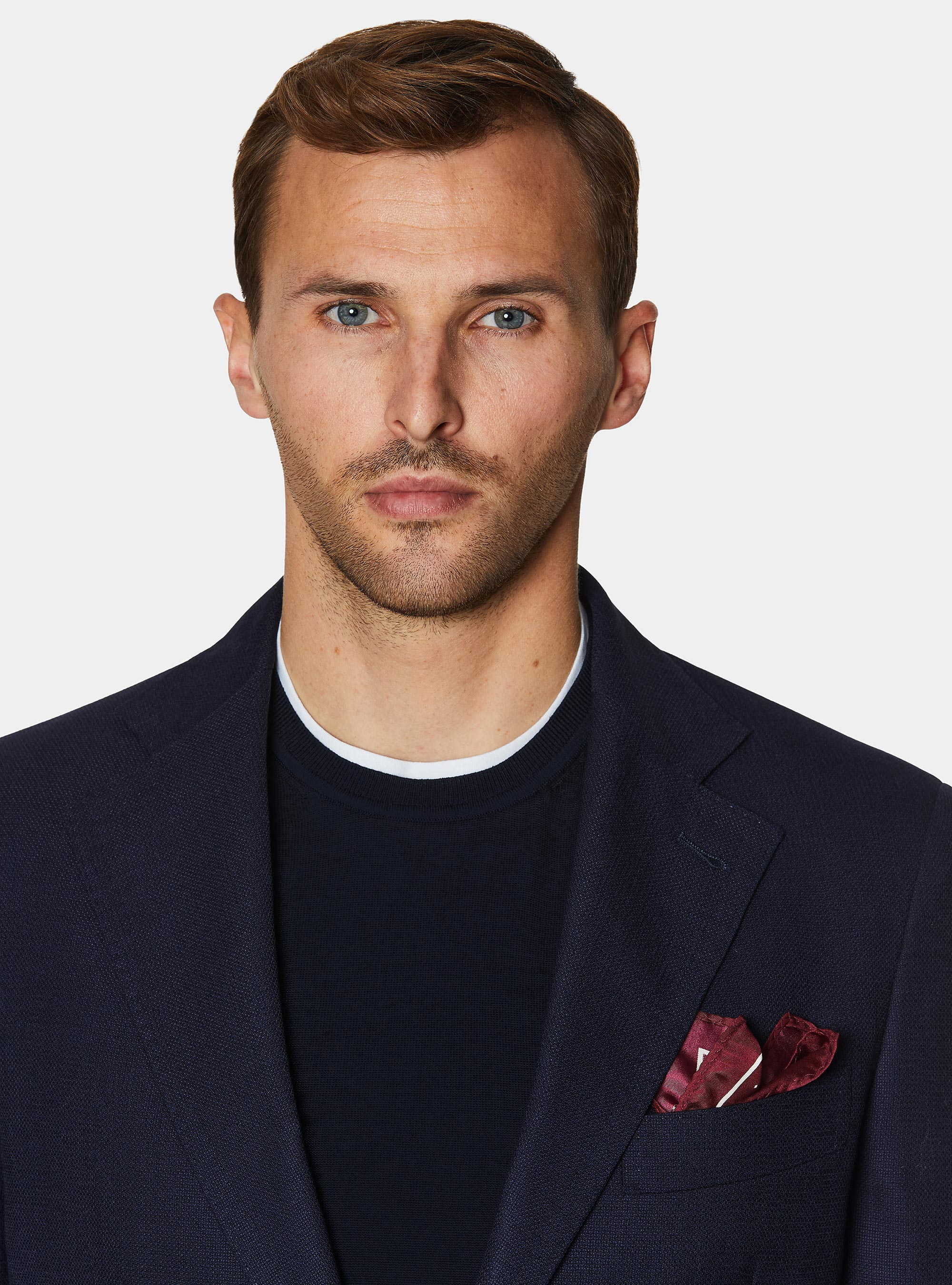 Pure wool hopsack blazer, NAVY BLUE