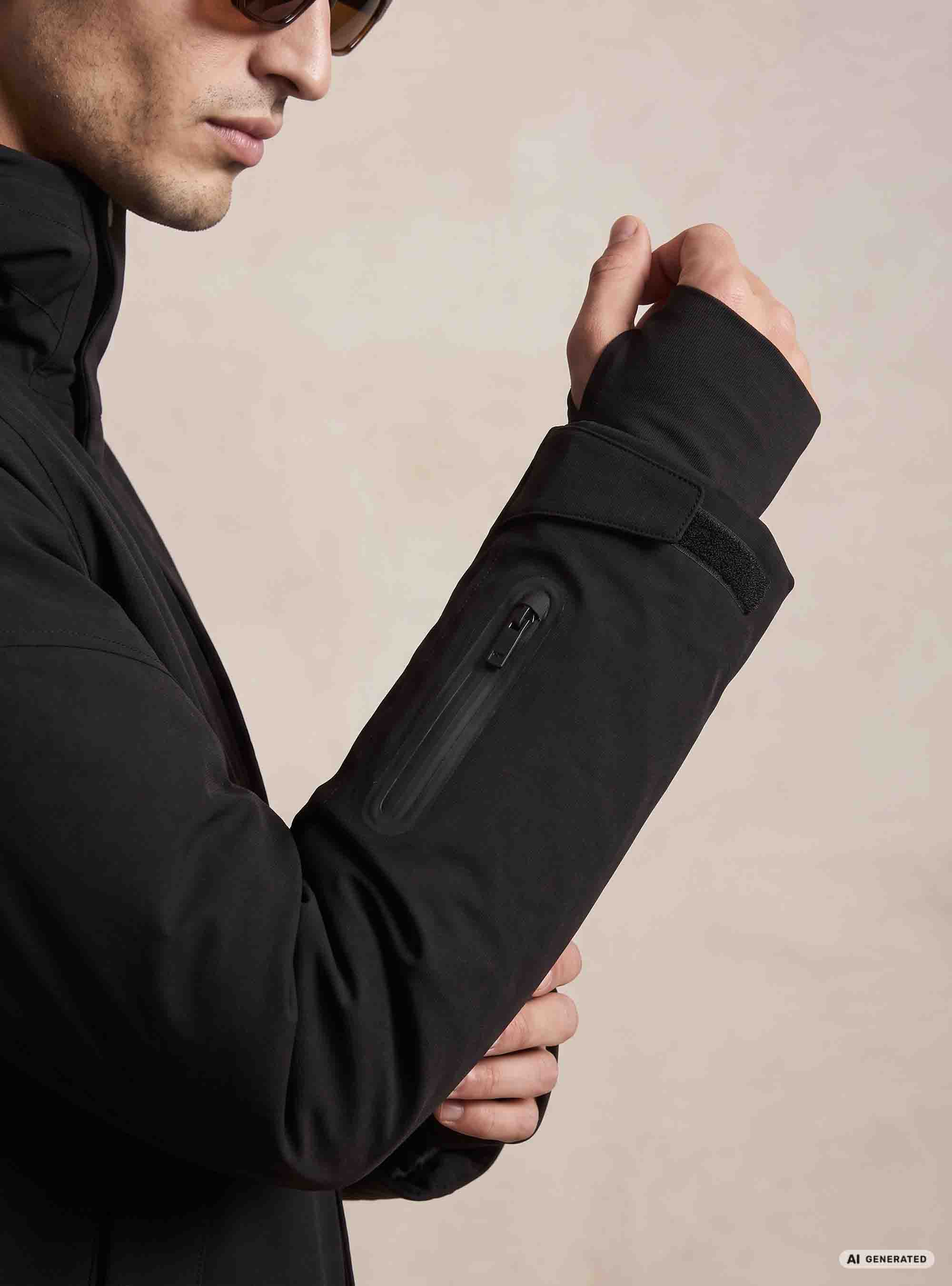 Veste de ski &agrave; capuche, NOIR